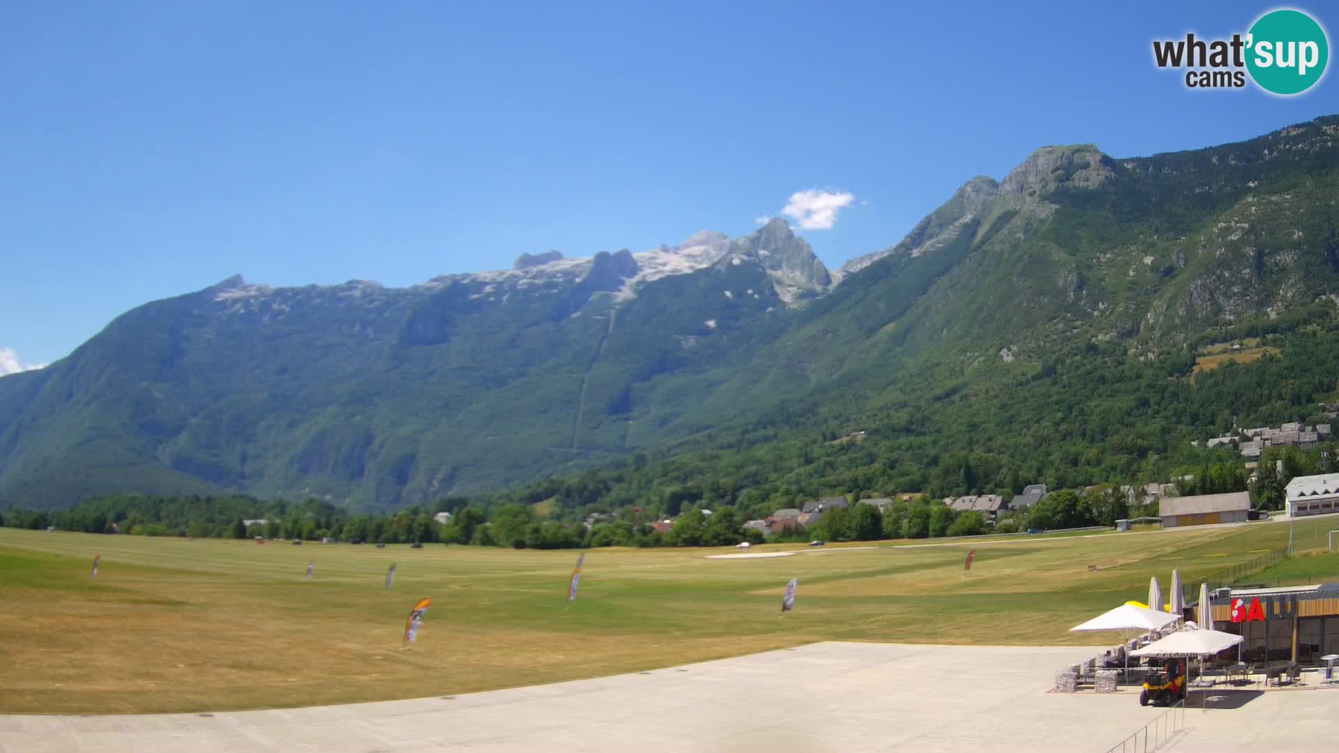 Webcam en direct Aéroport de Bovec – Vue sur Kanin