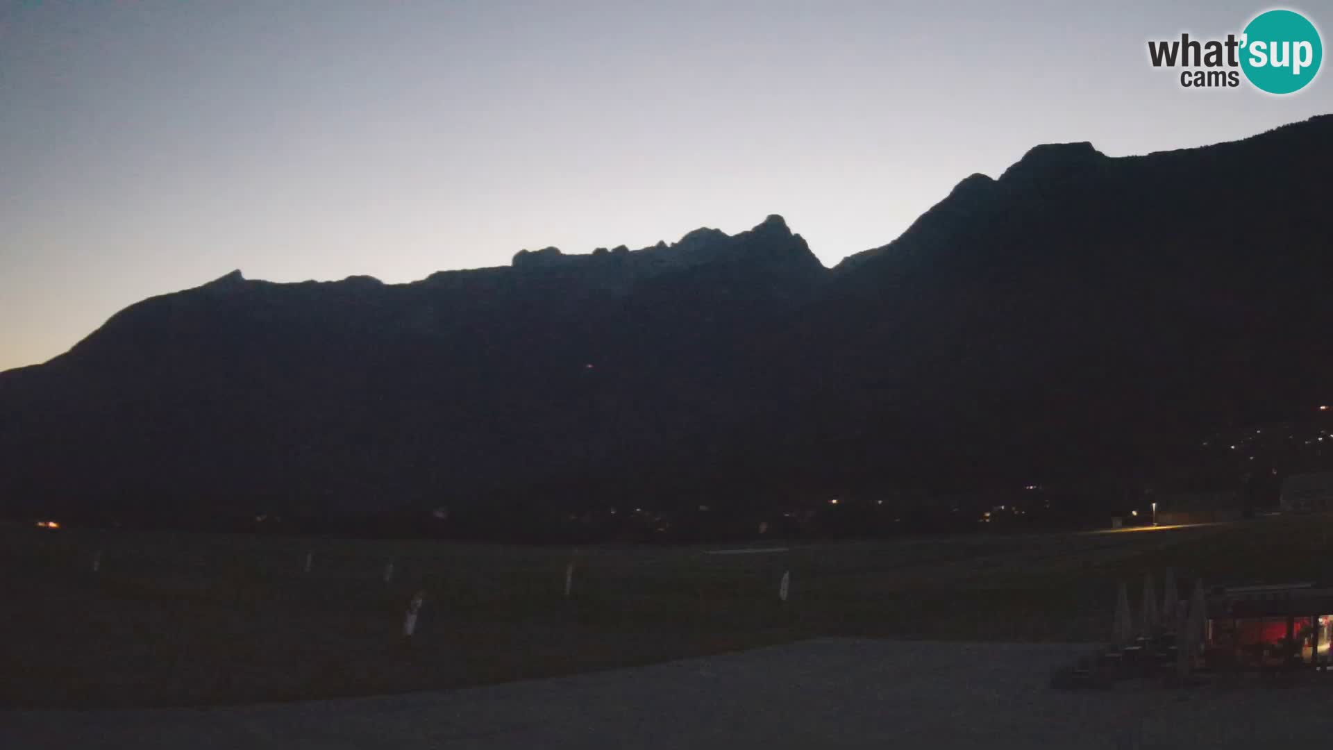 Cámara web en vivo Aeropuerto de Bovec – Vista a Kanin