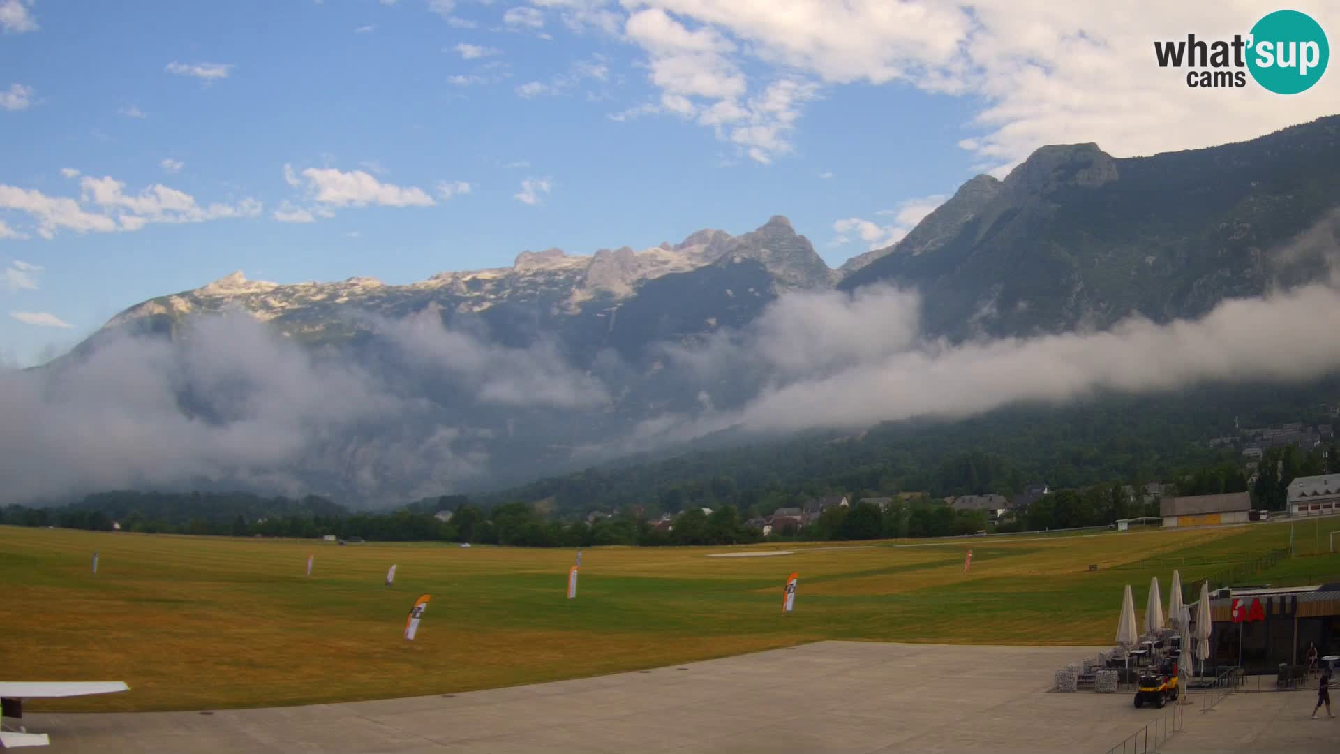 Live webcam Bovec airport – View to Kanin