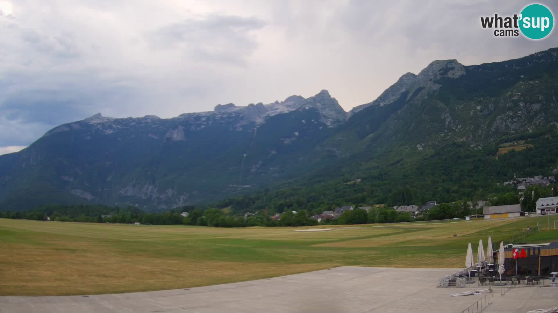 Spletna kamera letališče Bovec – pogled proti Kaninu