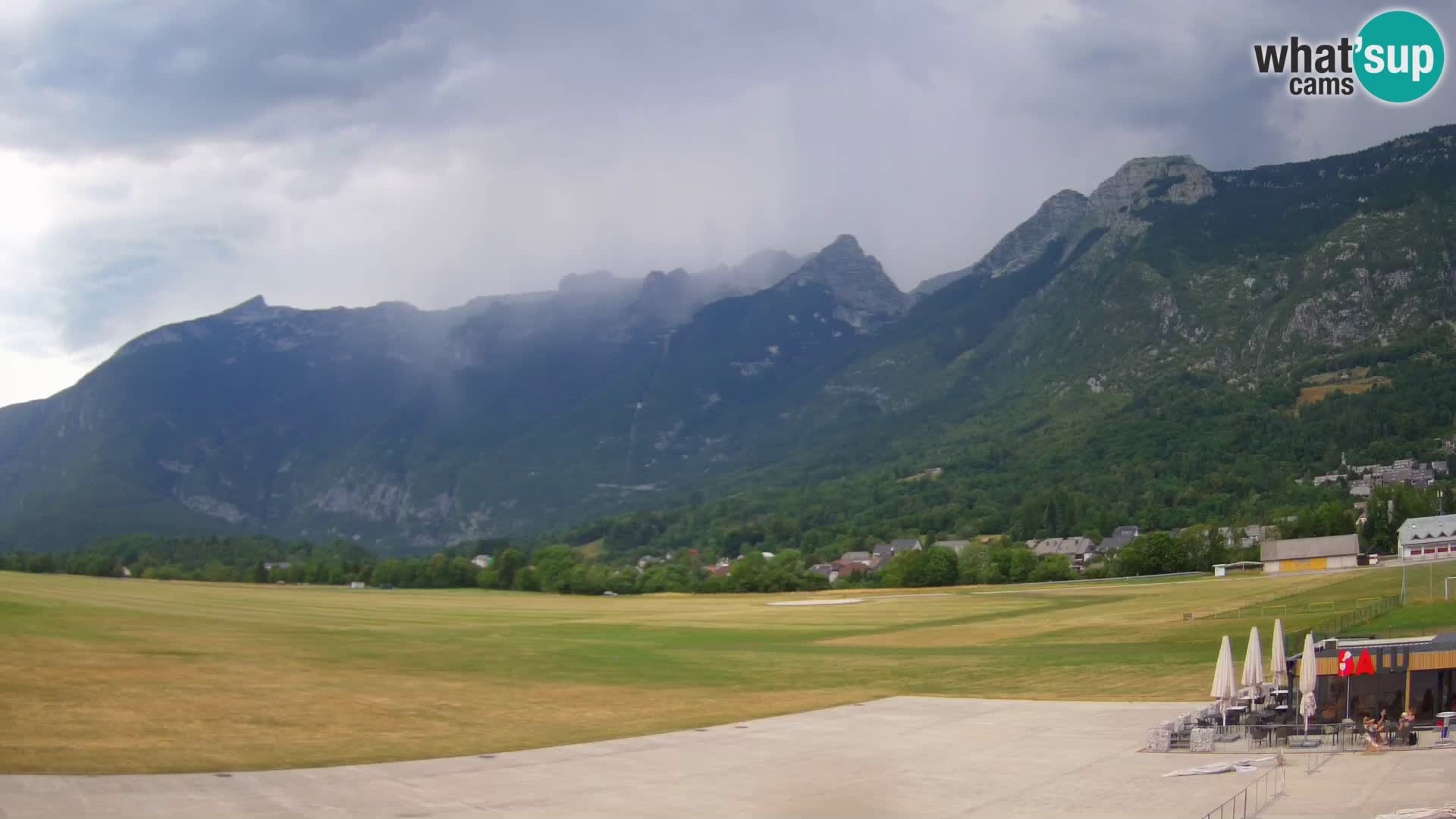 Cámara web en vivo Aeropuerto de Bovec – Vista a Kanin