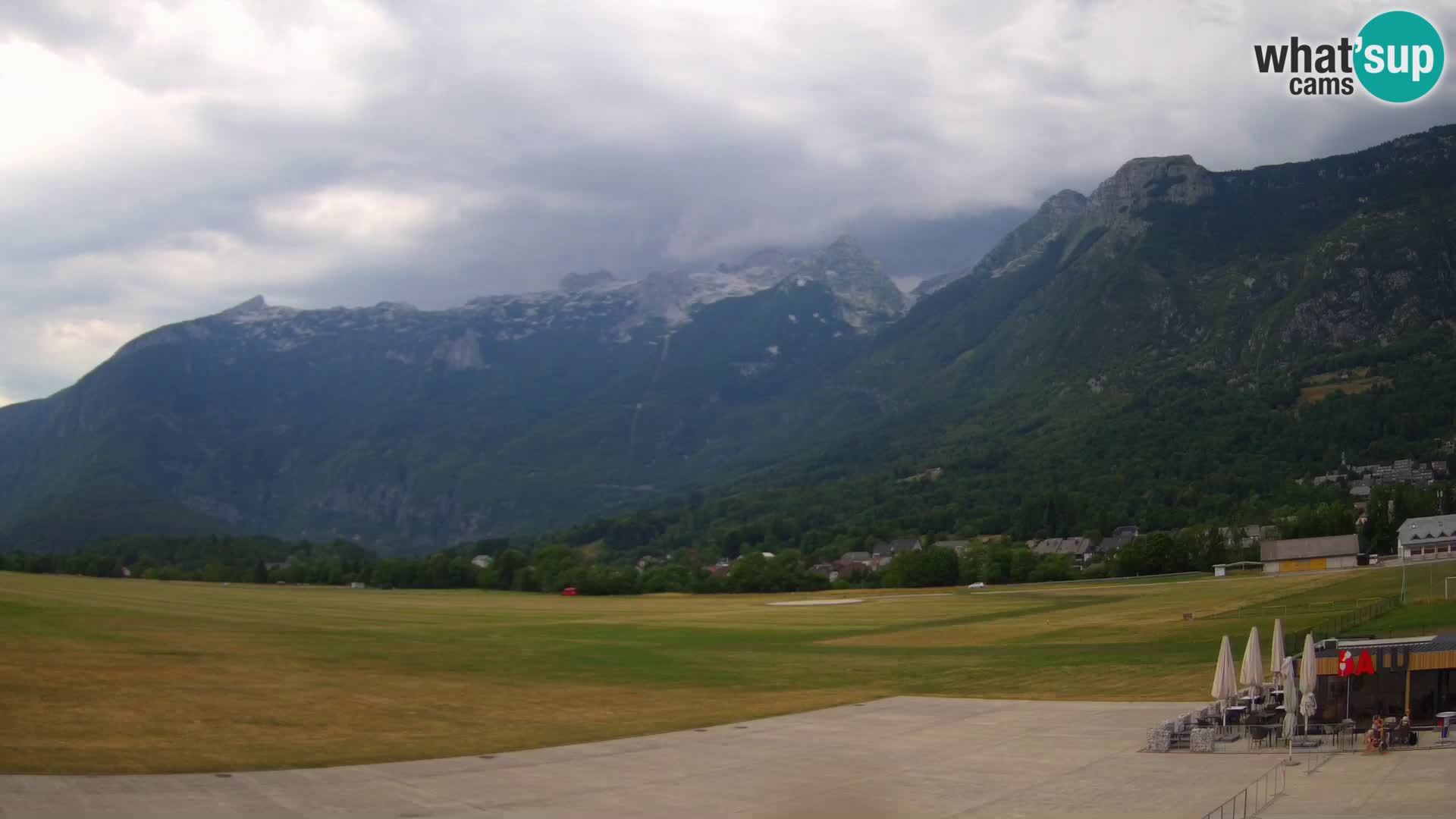 Live webcam Bovec airport – View to Kanin