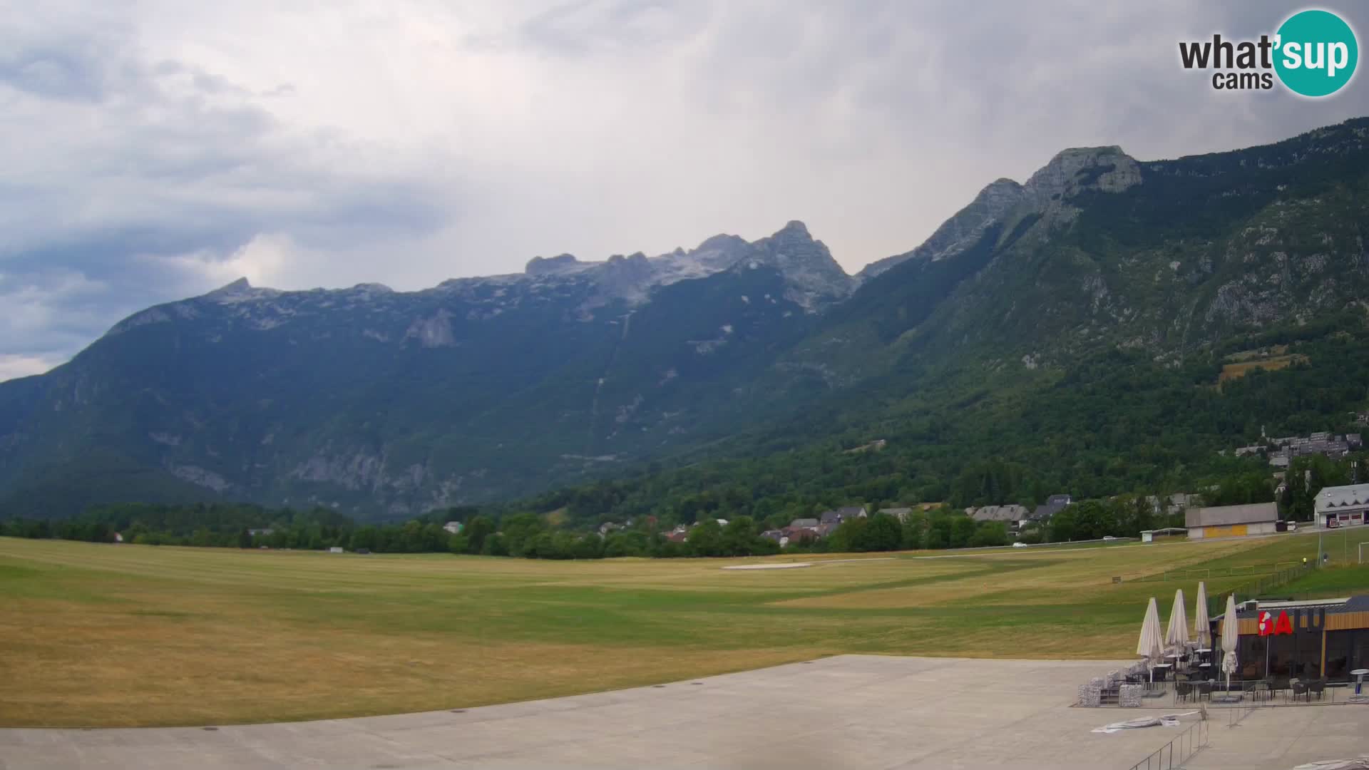 Live webcam Bovec airport – View to Kanin