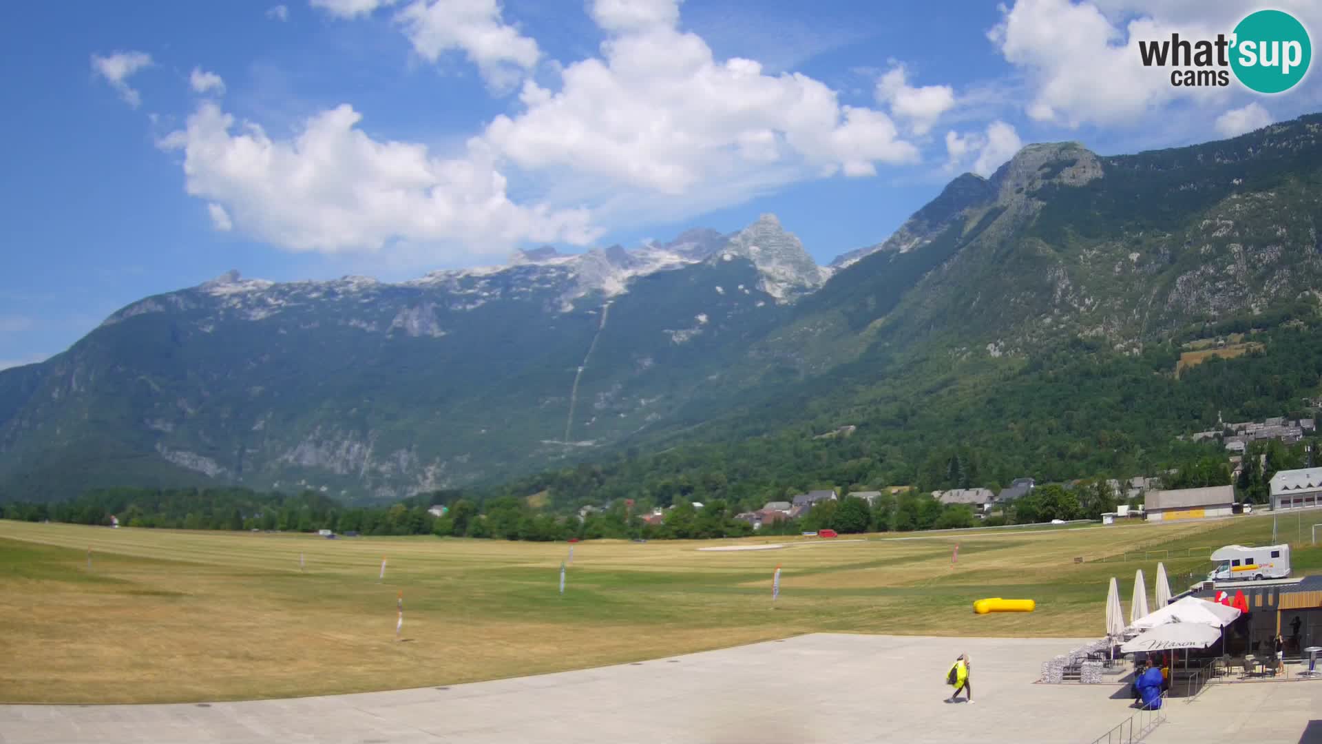 Cámara web en vivo Aeropuerto de Bovec – Vista a Kanin