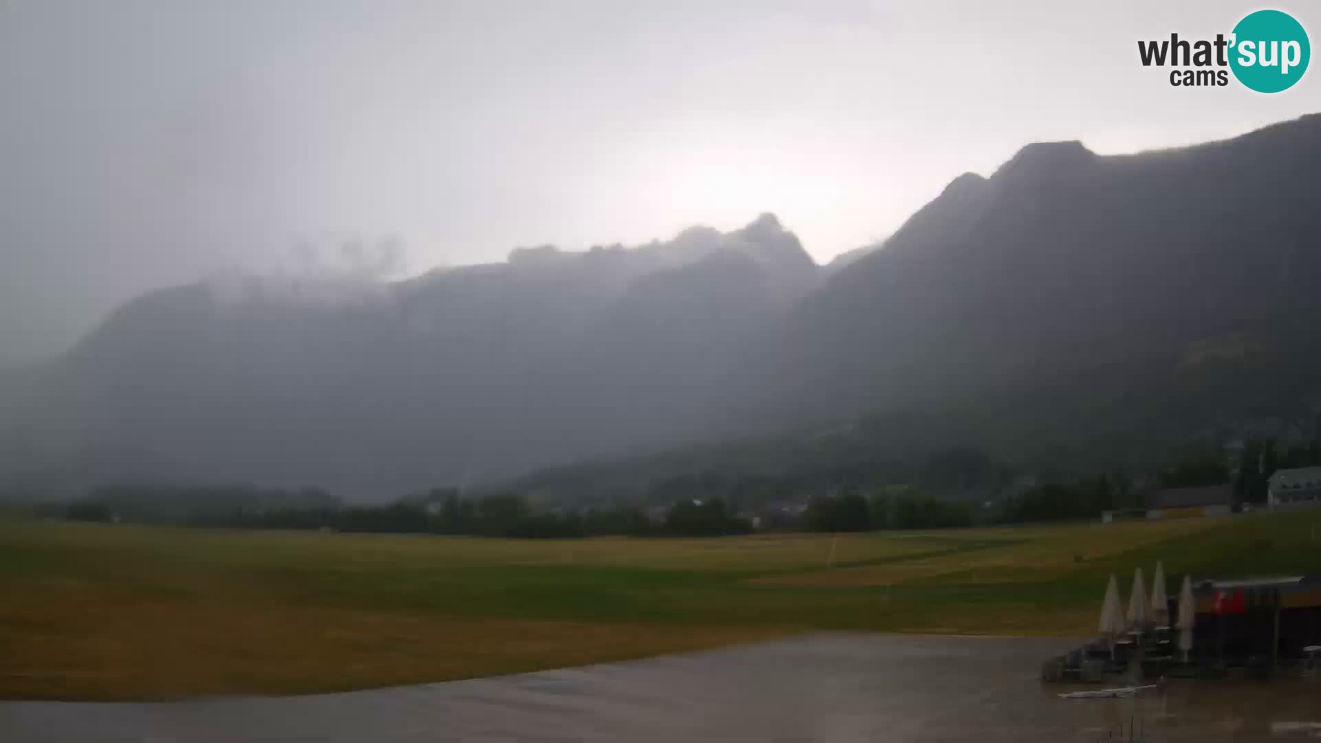 Cámara web en vivo Aeropuerto de Bovec – Vista a Kanin