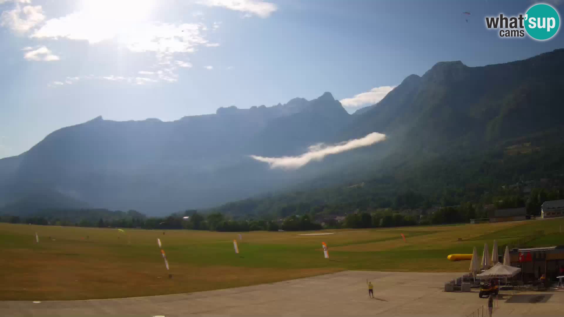 Web kamera uživo Zračna luka Bovec – Pogled na Kanin
