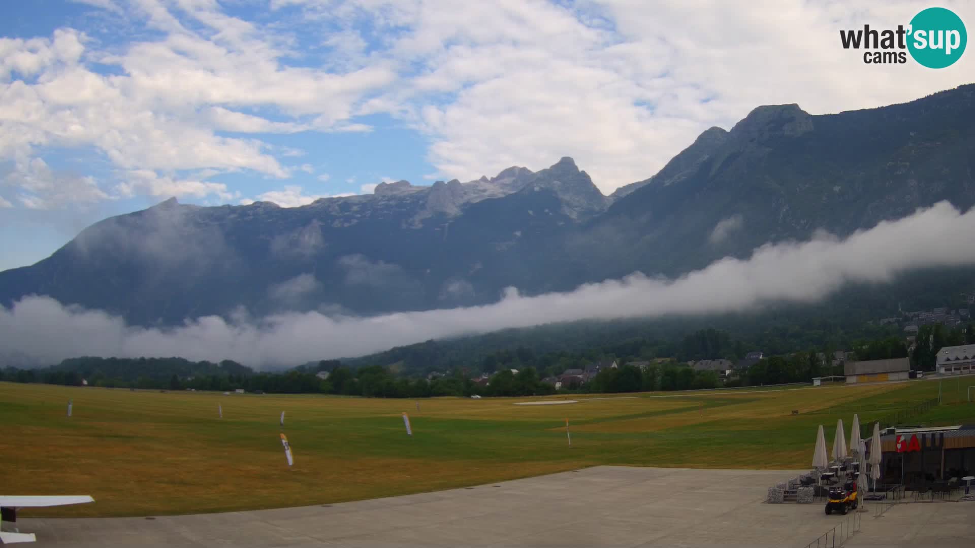 Live webcam Bovec airport – View to Kanin