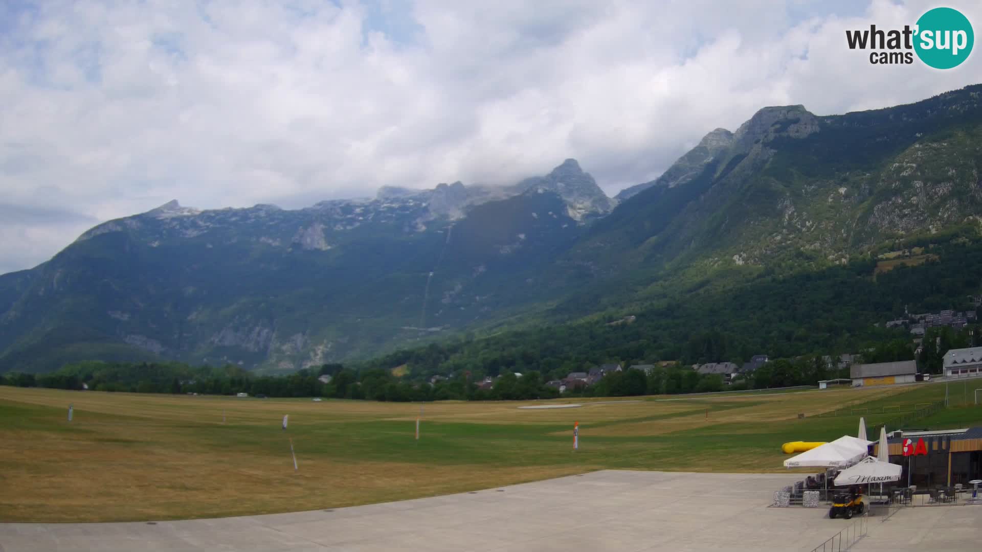 Live webcam Bovec airport – View to Kanin