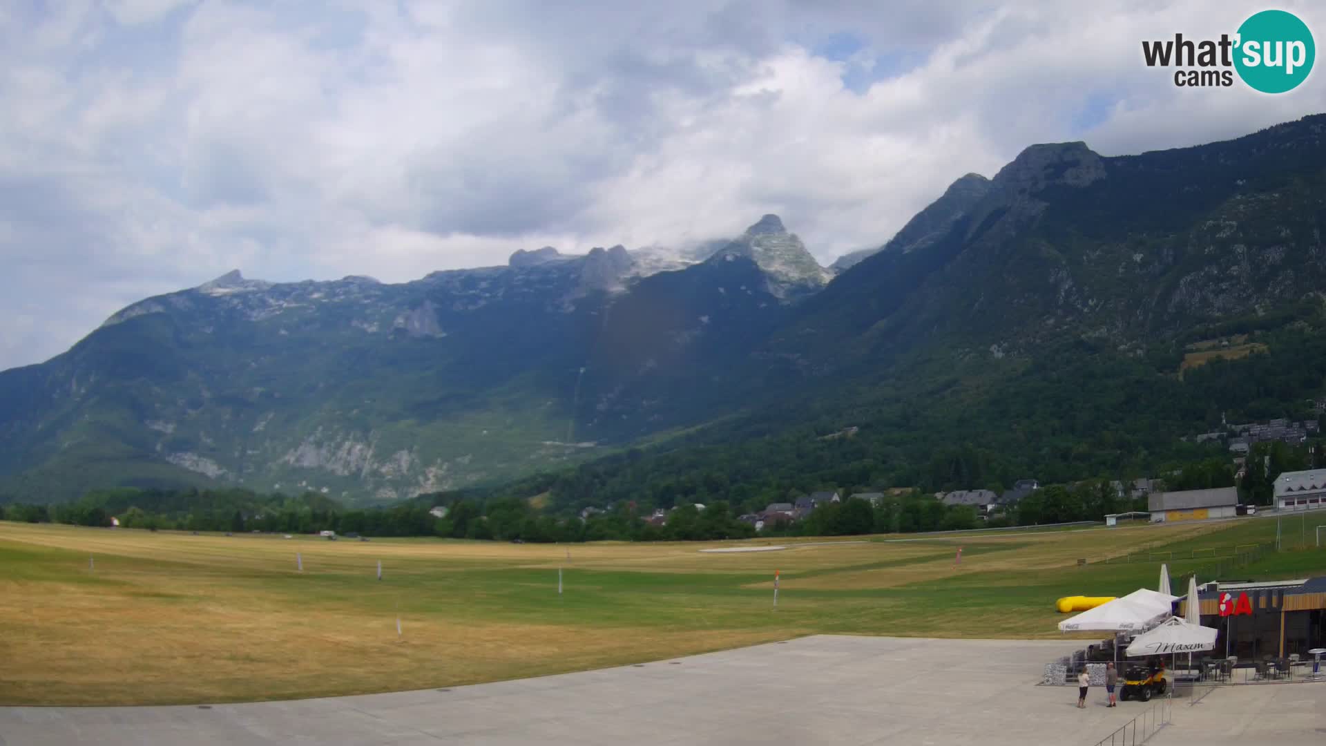Live webcam Bovec airport – View to Kanin