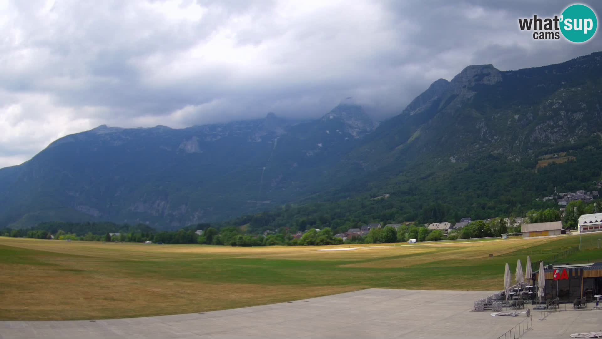 Webcam en direct Aéroport de Bovec – Vue sur Kanin