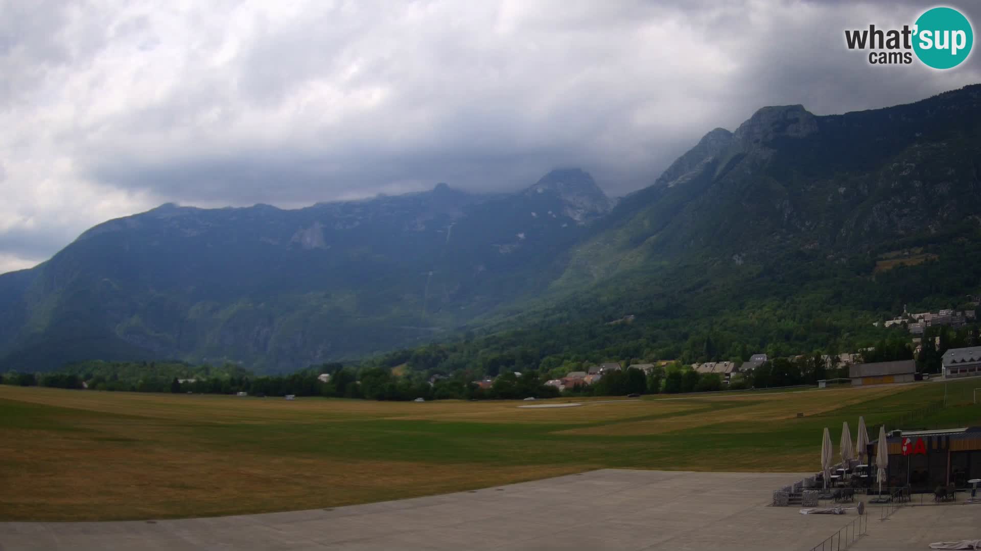Live webcam Bovec airport – View to Kanin