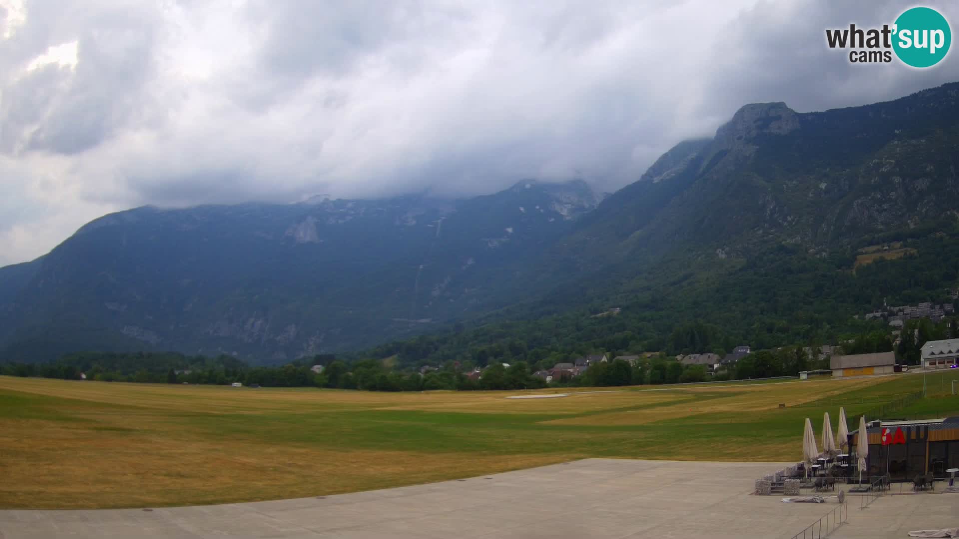Live webcam Bovec airport – View to Kanin