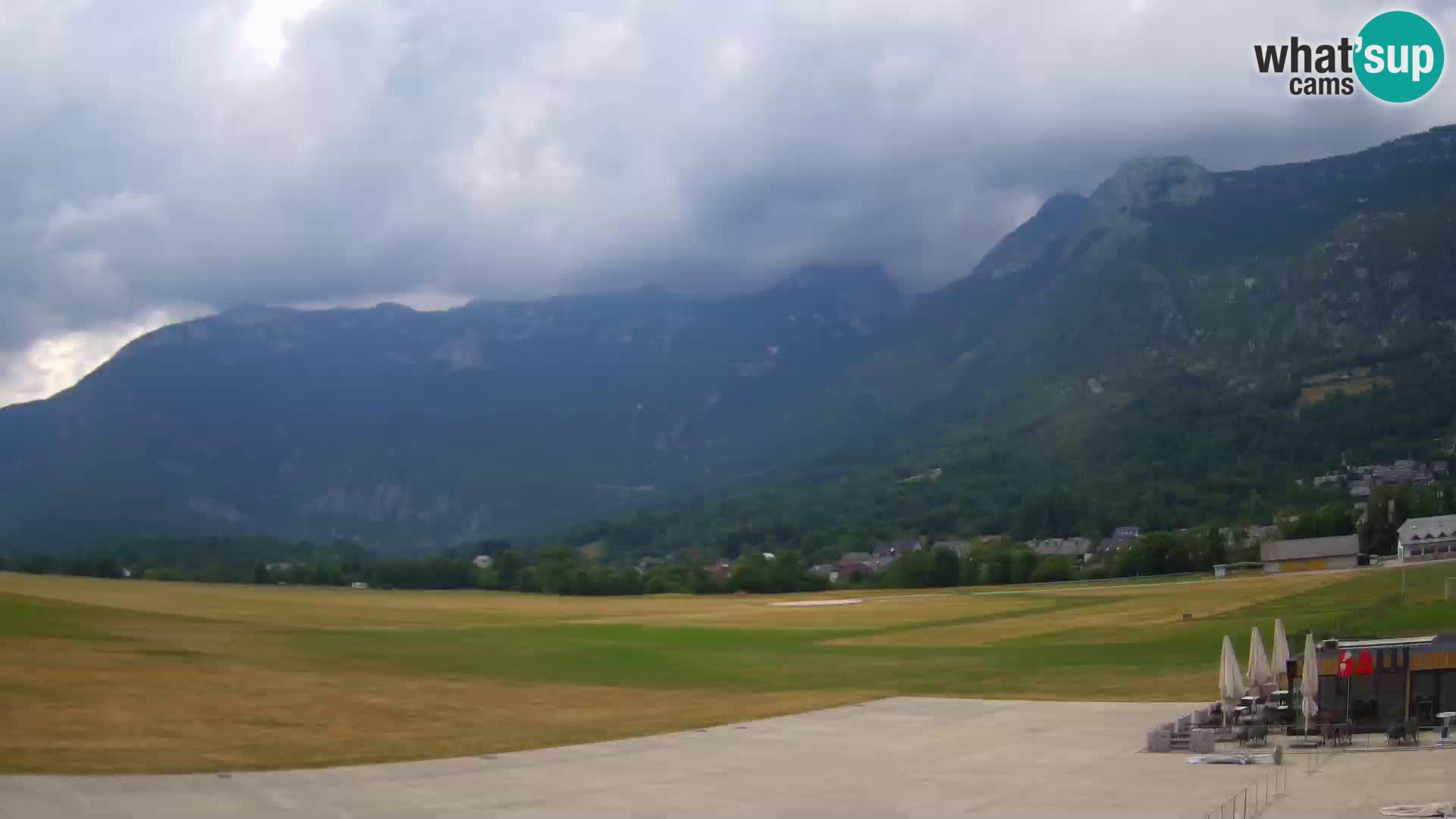 Live webcam Bovec airport – View to Kanin