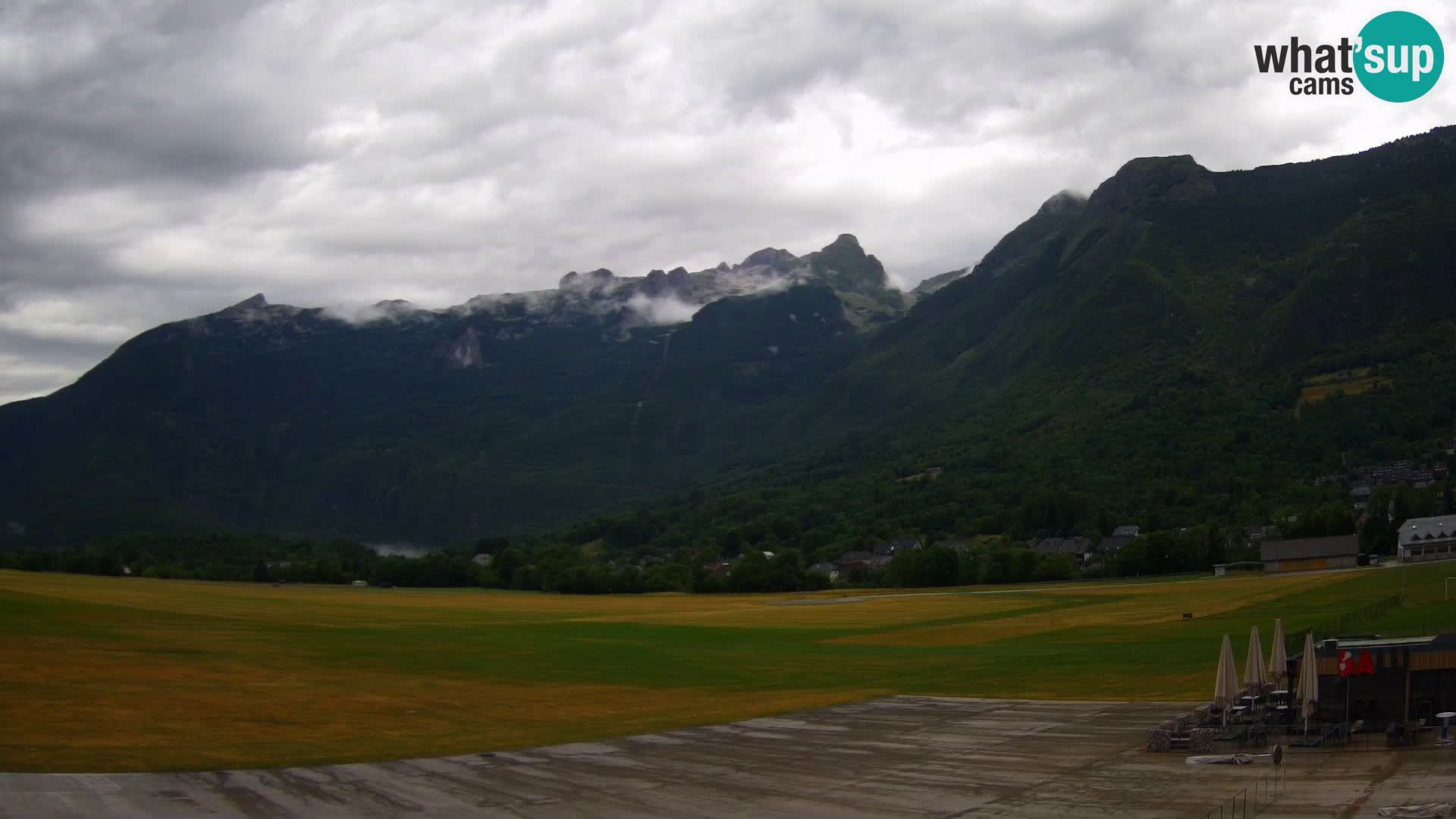 Live webcam Bovec airport – View to Kanin