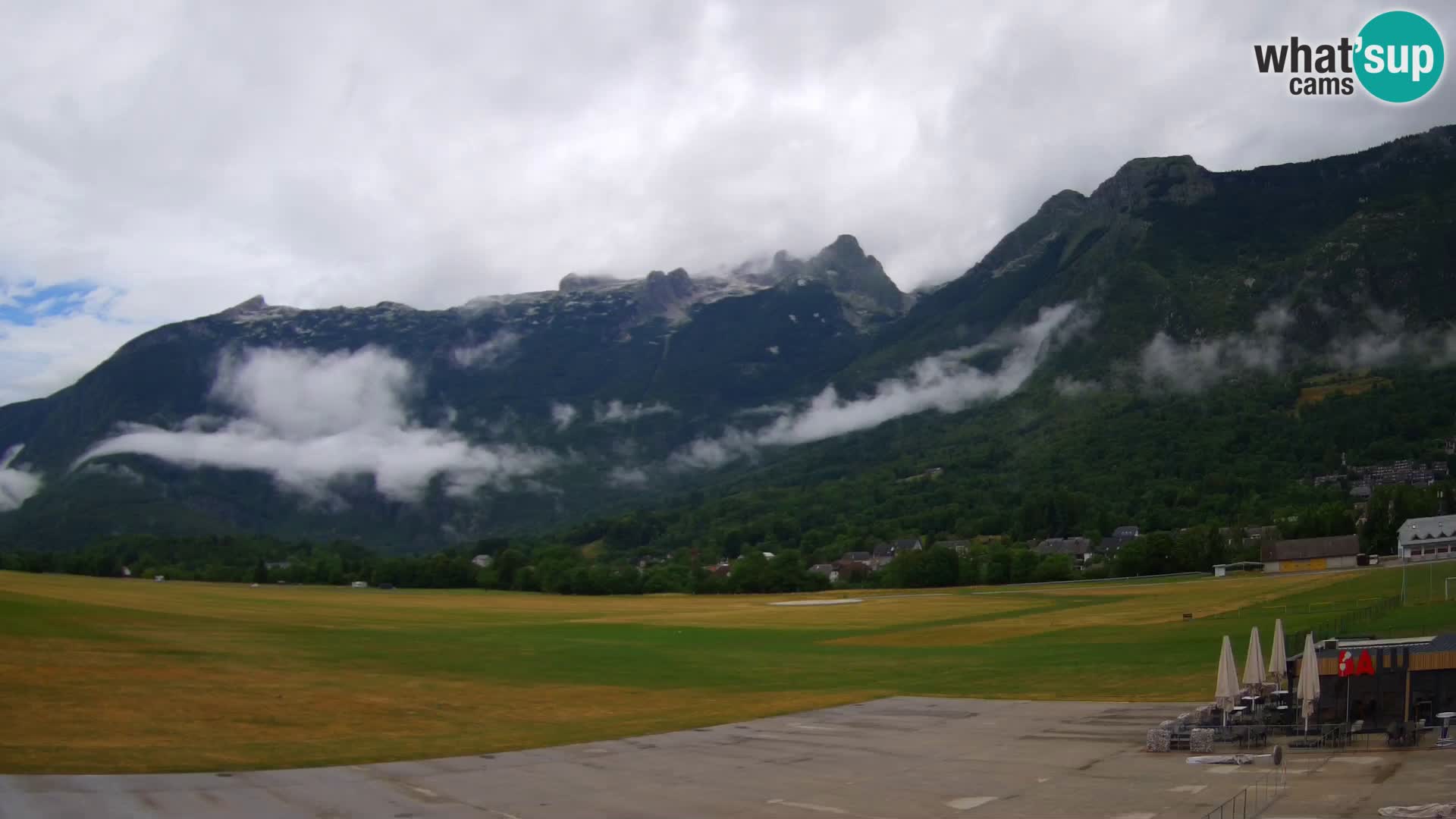 Spletna kamera letališče Bovec – pogled proti Kaninu