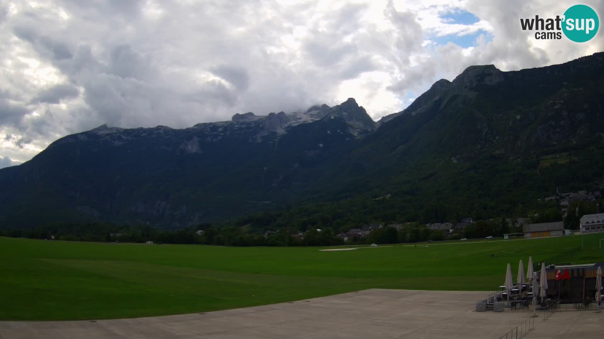 Live webcam Bovec airport – View to Kanin