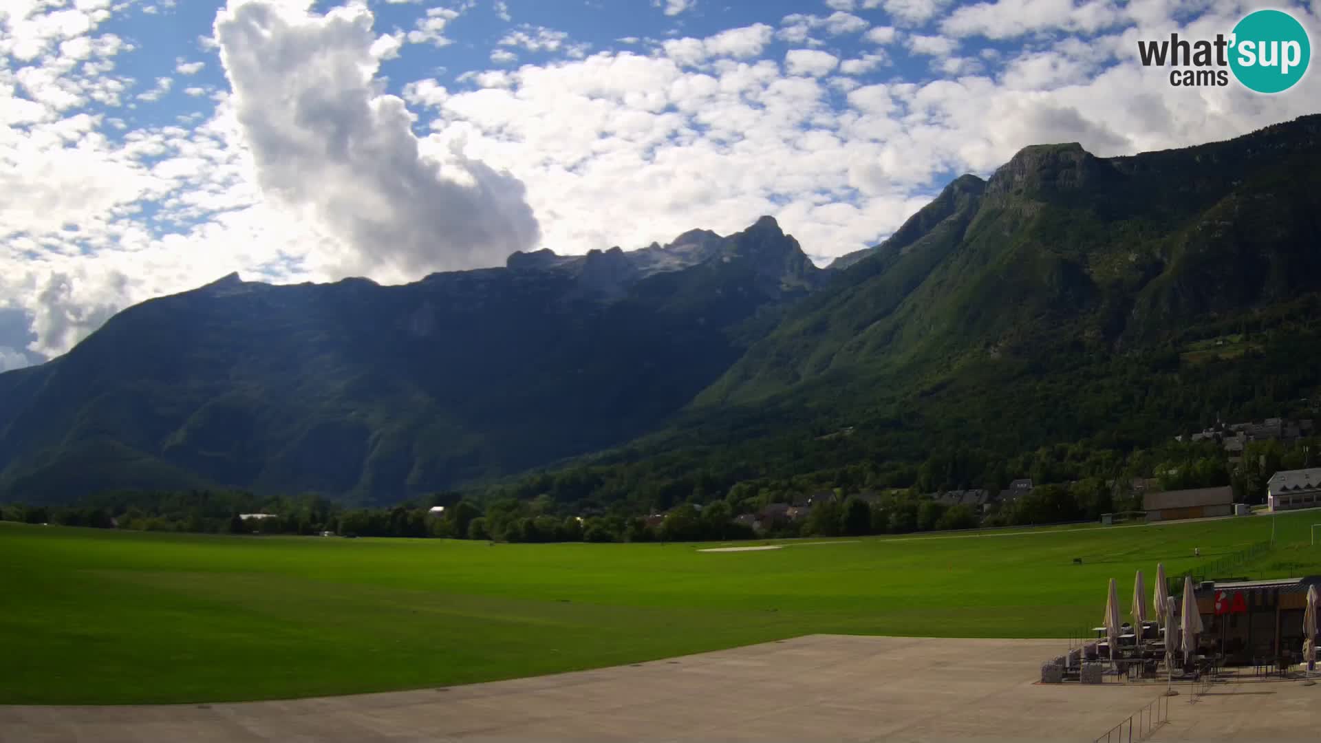 Webcam en direct Aéroport de Bovec – Vue sur Kanin