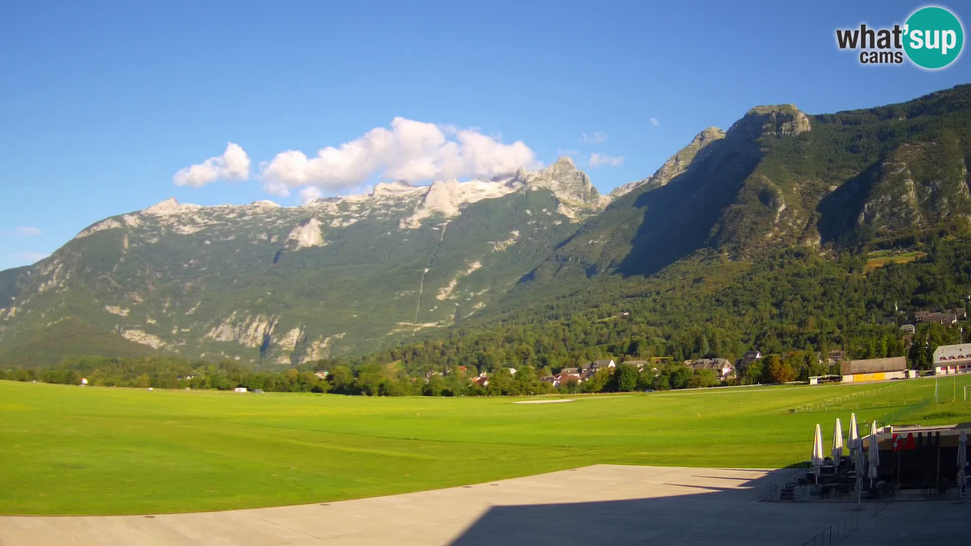 Live webcam Bovec airport – View to Kanin