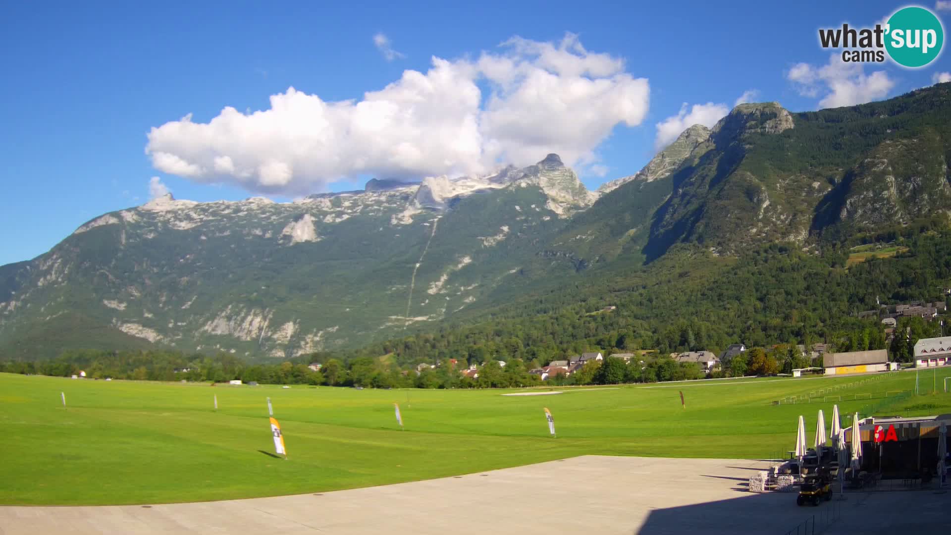 Live webcam Bovec airport – View to Kanin