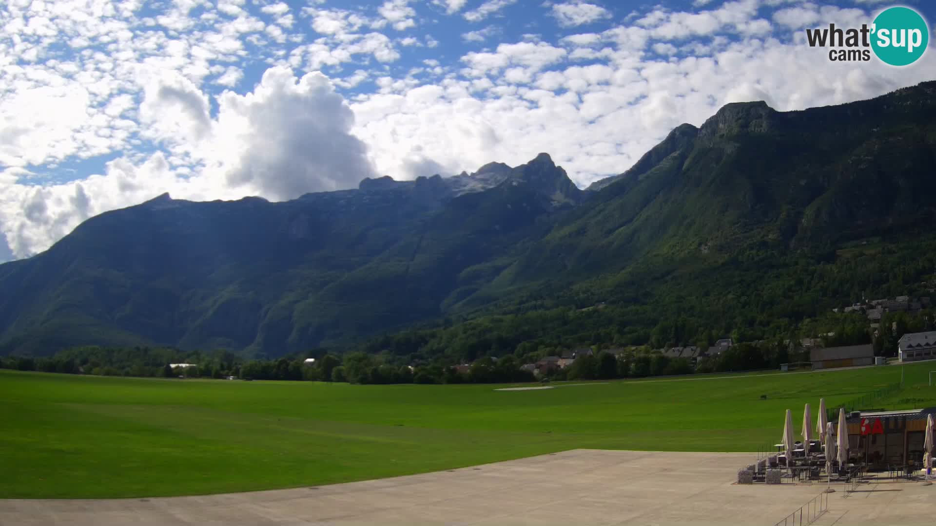 Live webcam Bovec airport – View to Kanin