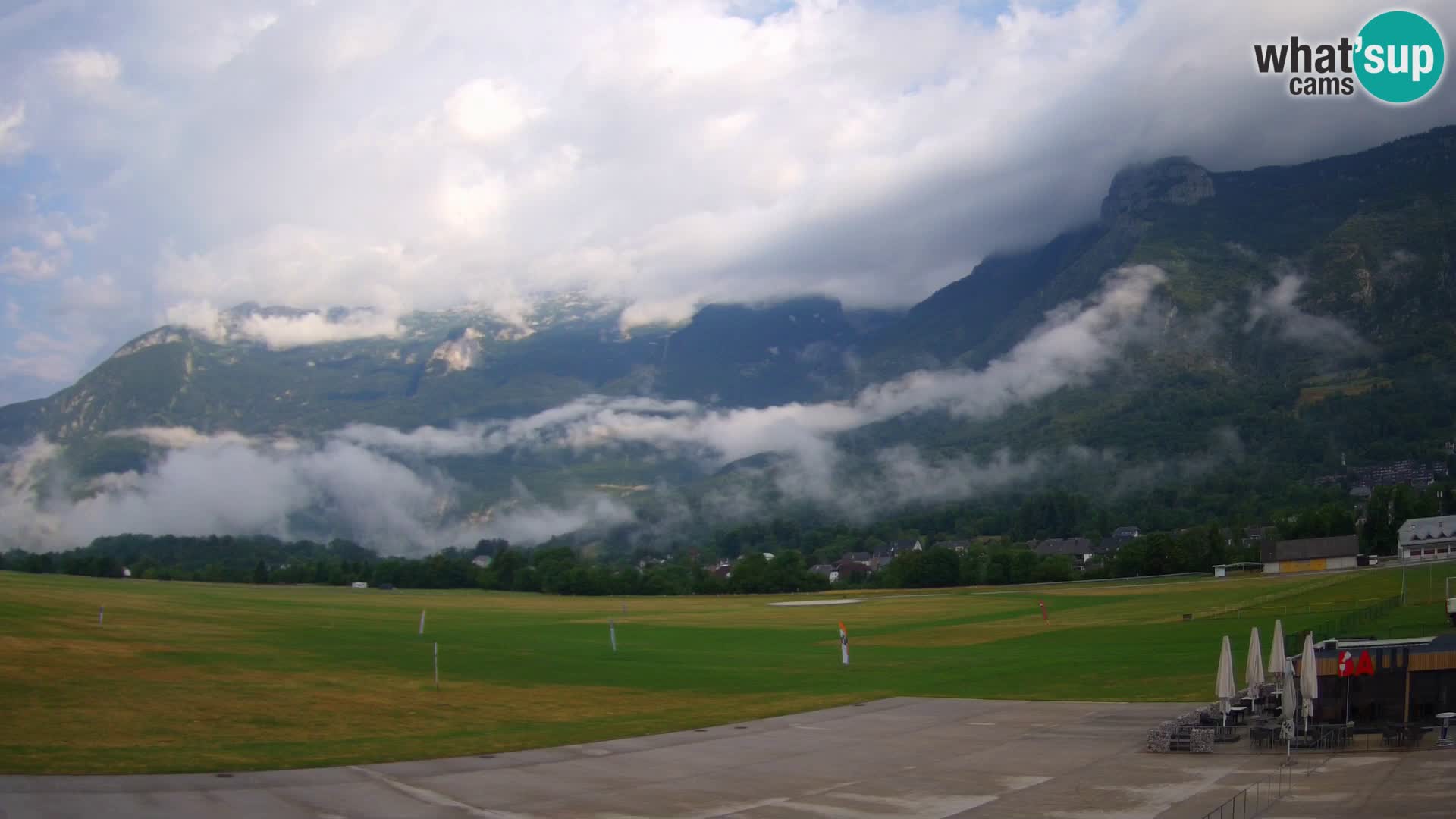 Live webcam Bovec airport – View to Kanin