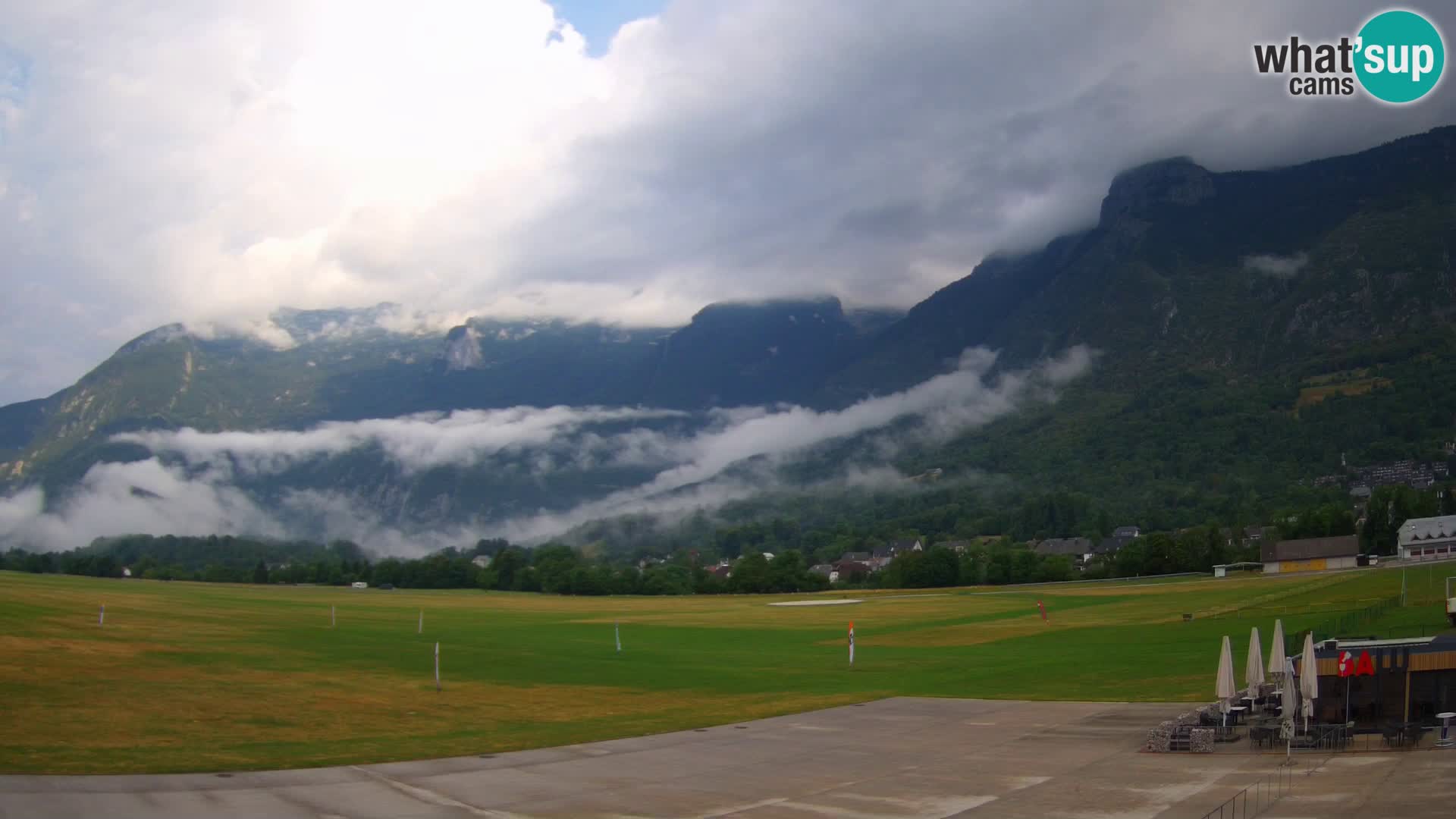 Live webcam Bovec airport – View to Kanin
