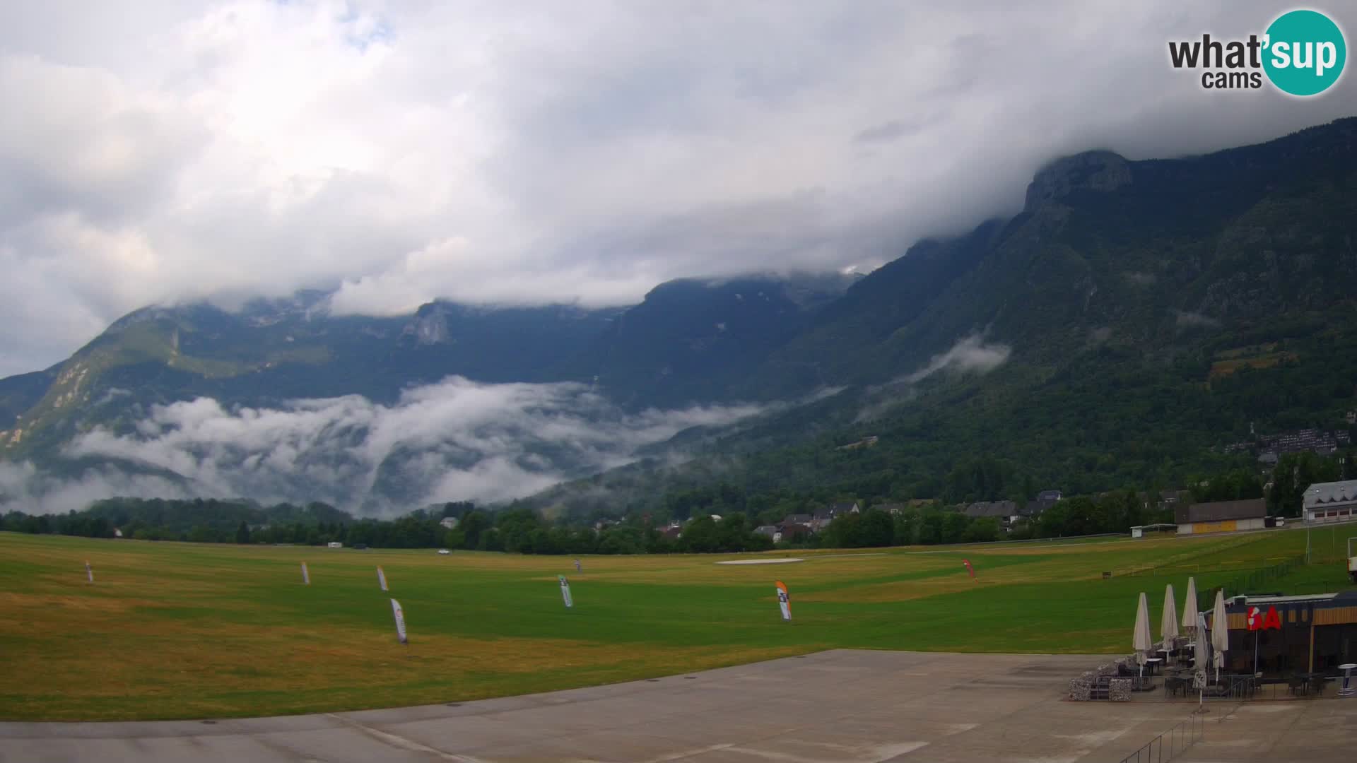 Webcam en direct Aéroport de Bovec – Vue sur Kanin