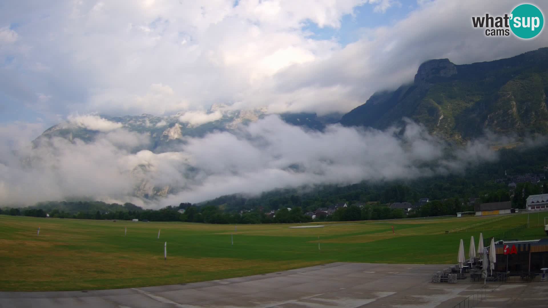 Live webcam Bovec airport – View to Kanin