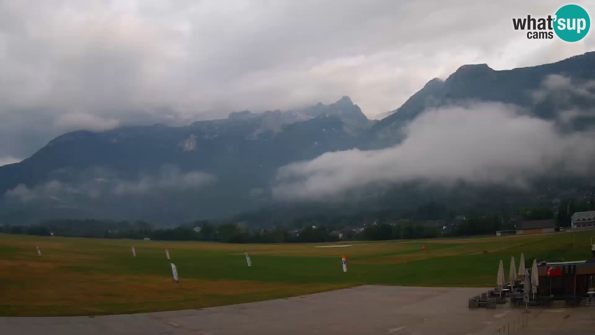 Live webcam Bovec airport – View to Kanin