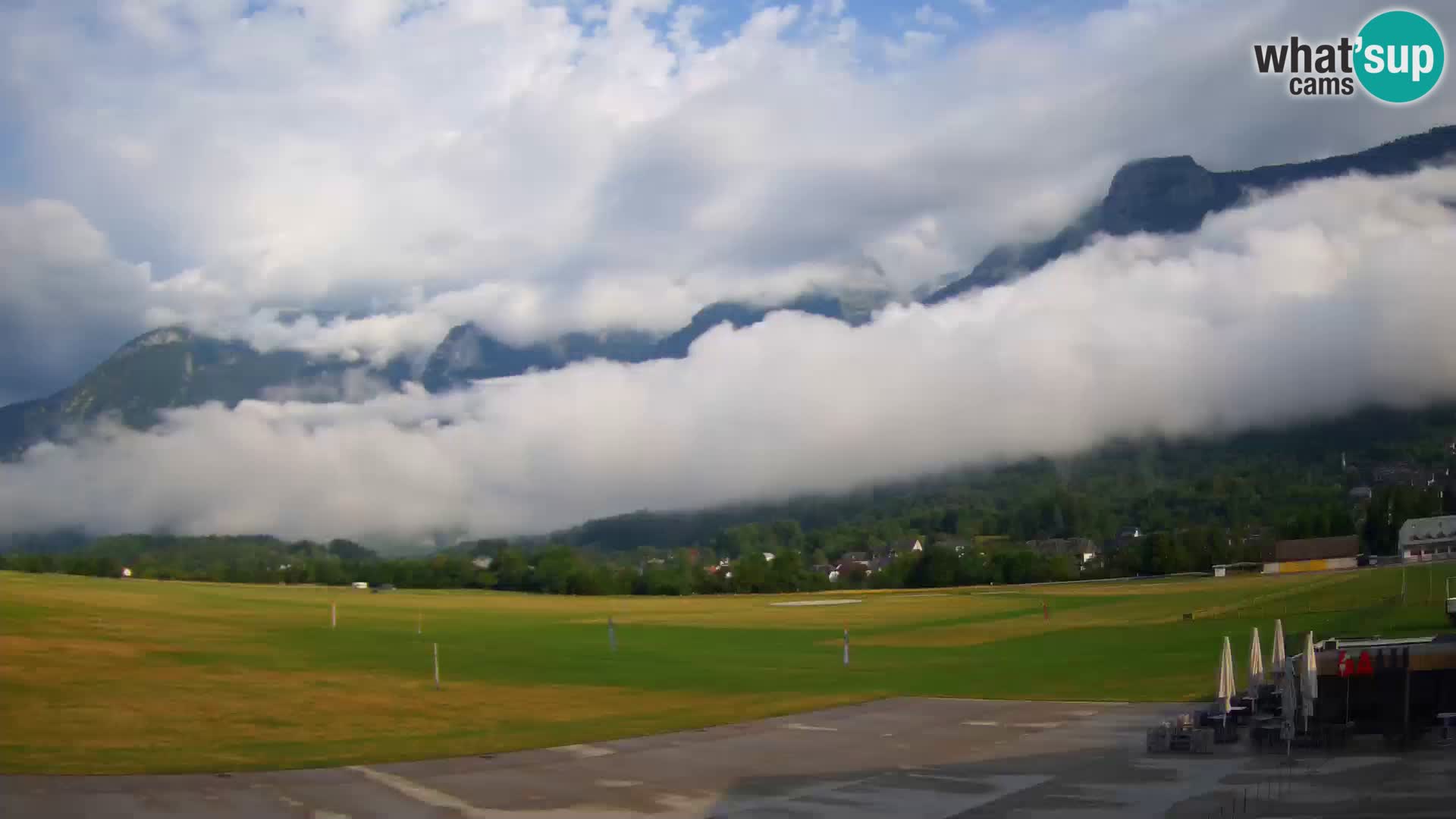 Cámara web en vivo Aeropuerto de Bovec – Vista a Kanin