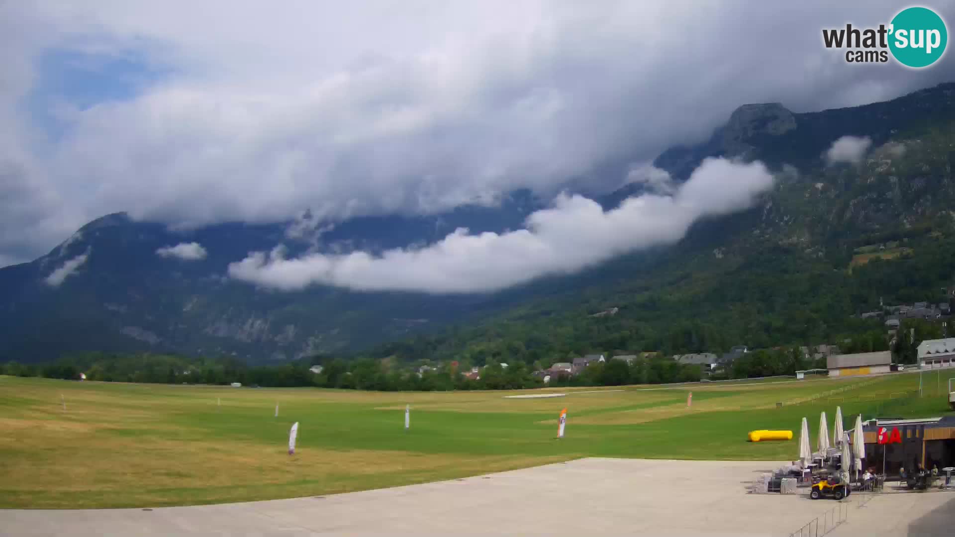 Live webcam Bovec airport – View to Kanin