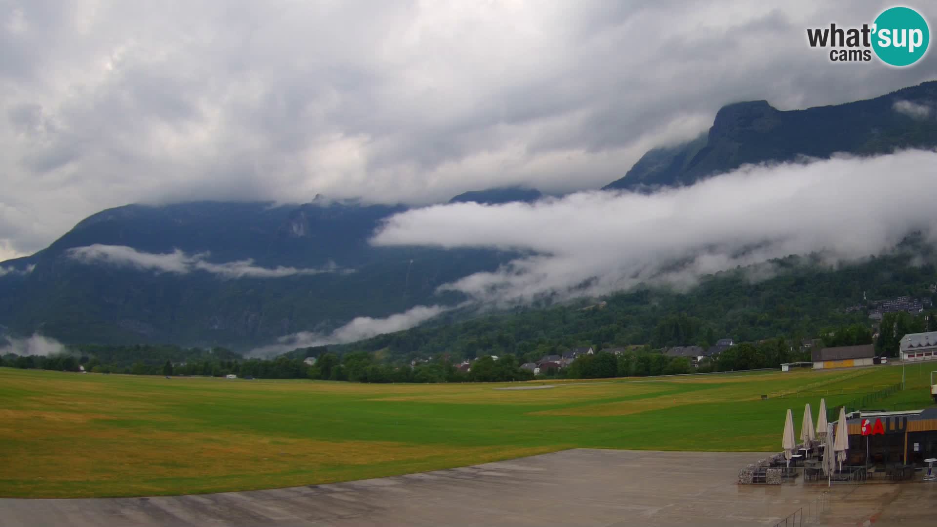 Webcam en direct Aéroport de Bovec – Vue sur Kanin