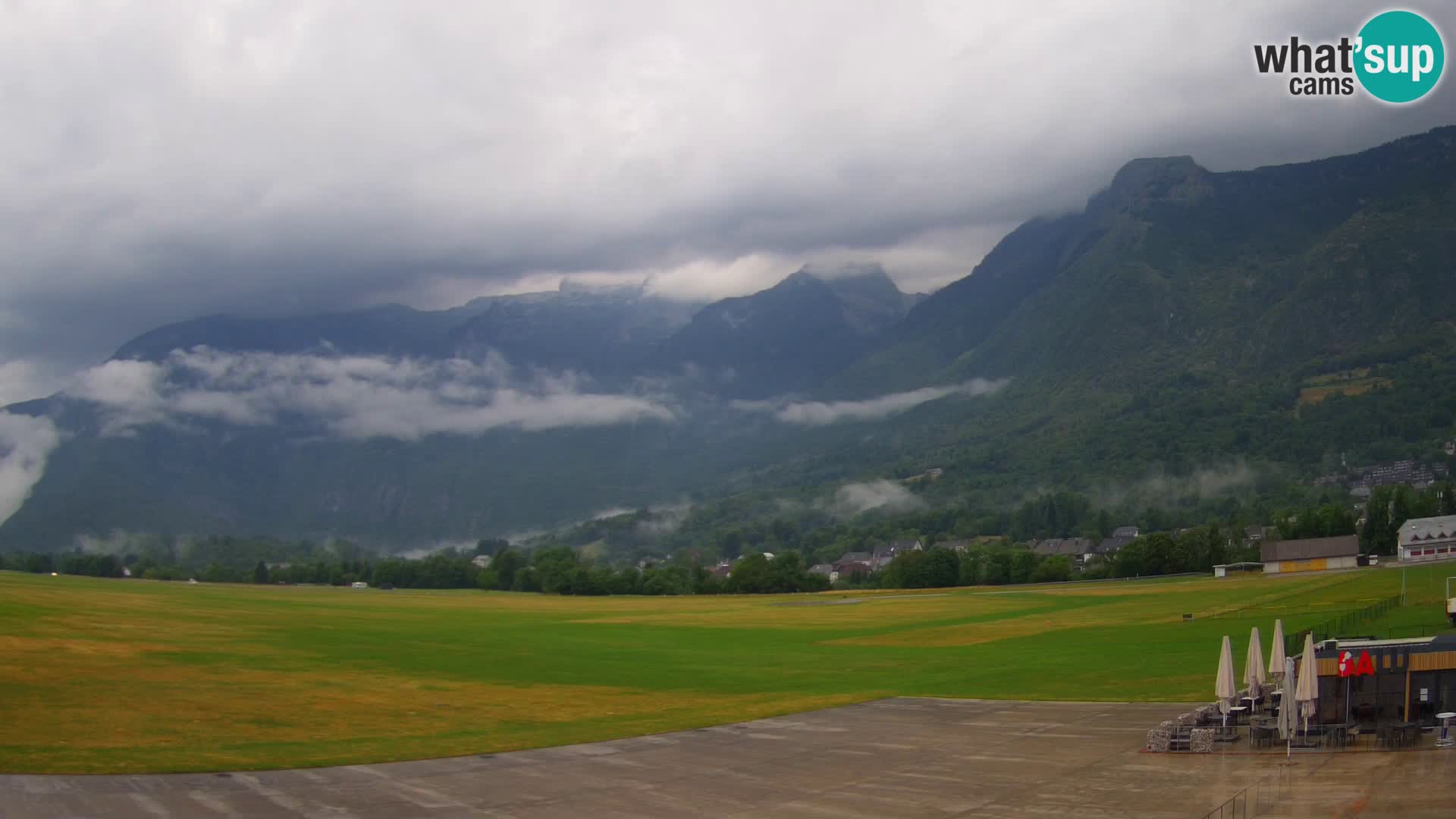 Live webcam Bovec airport – View to Kanin
