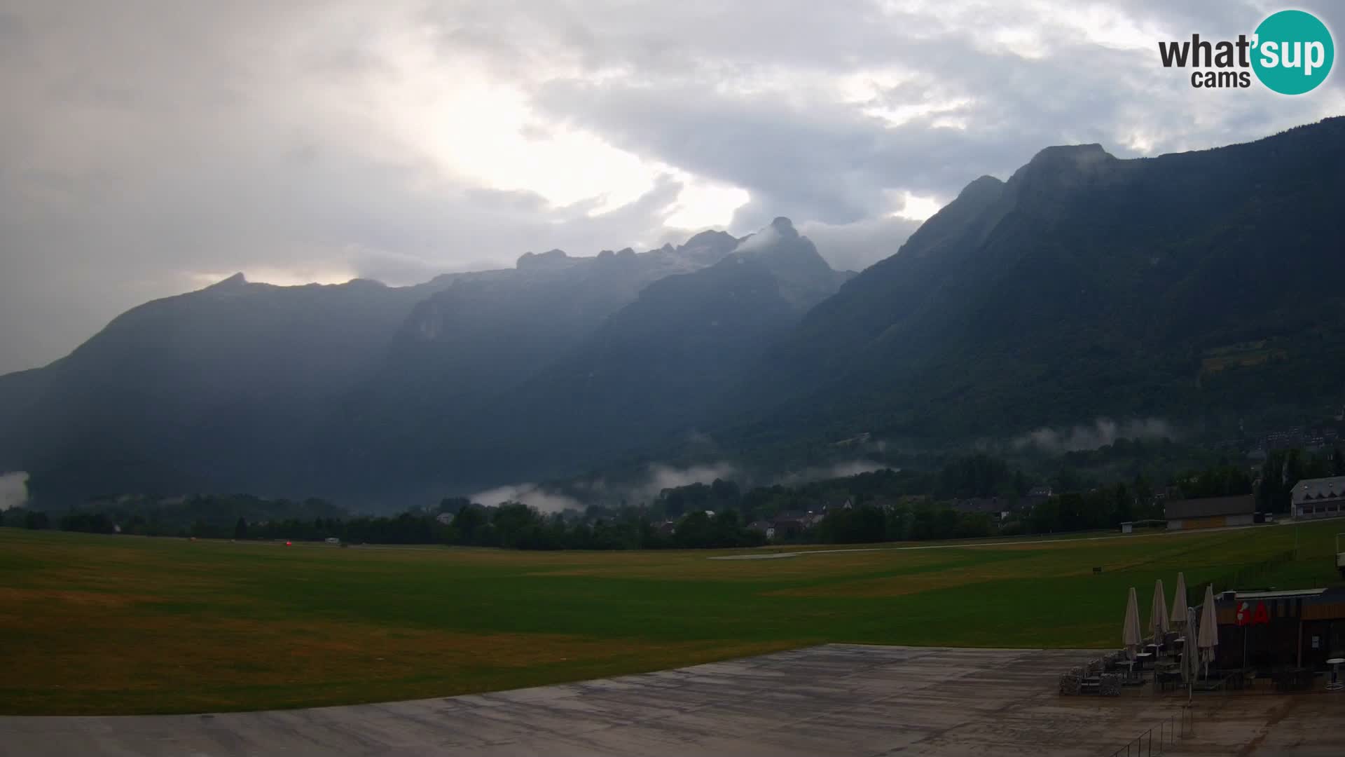Live webcam Bovec airport – View to Kanin