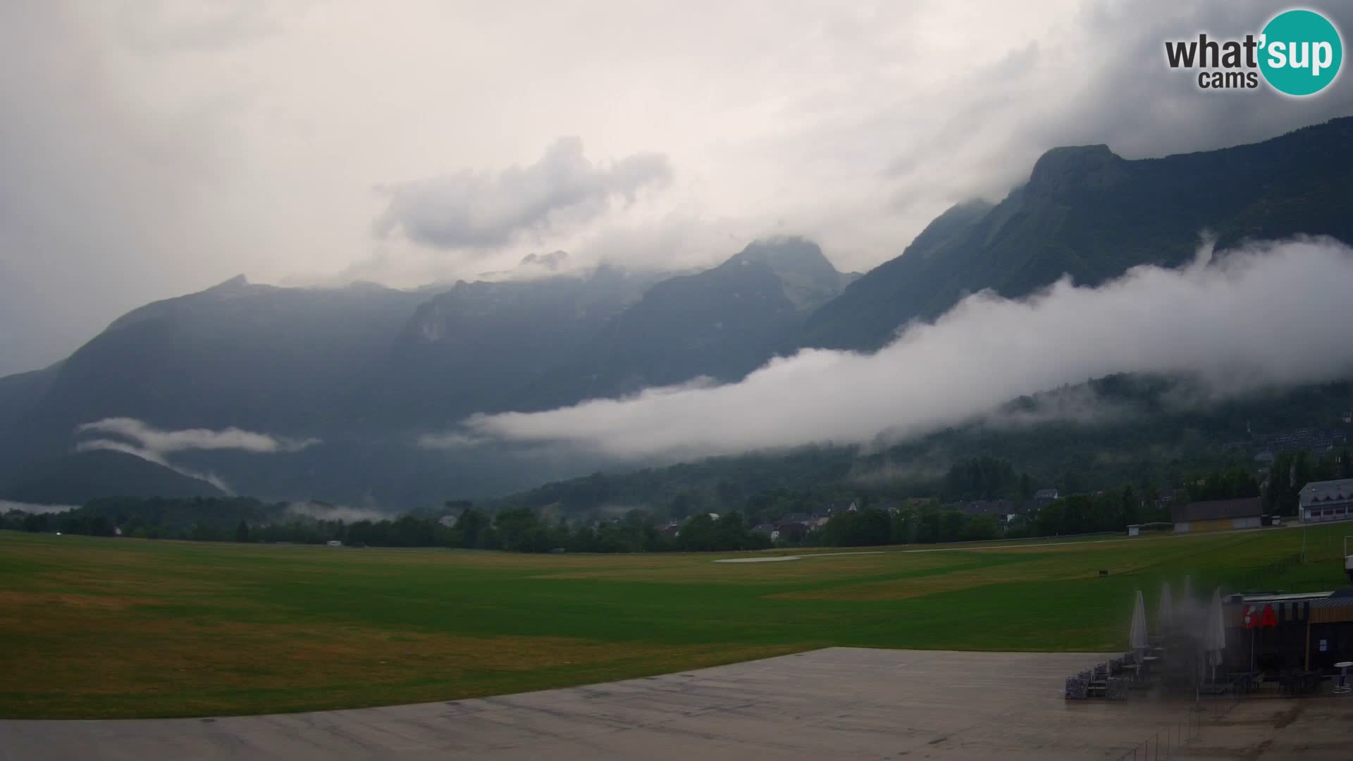 Webcam en direct Aéroport de Bovec – Vue sur Kanin