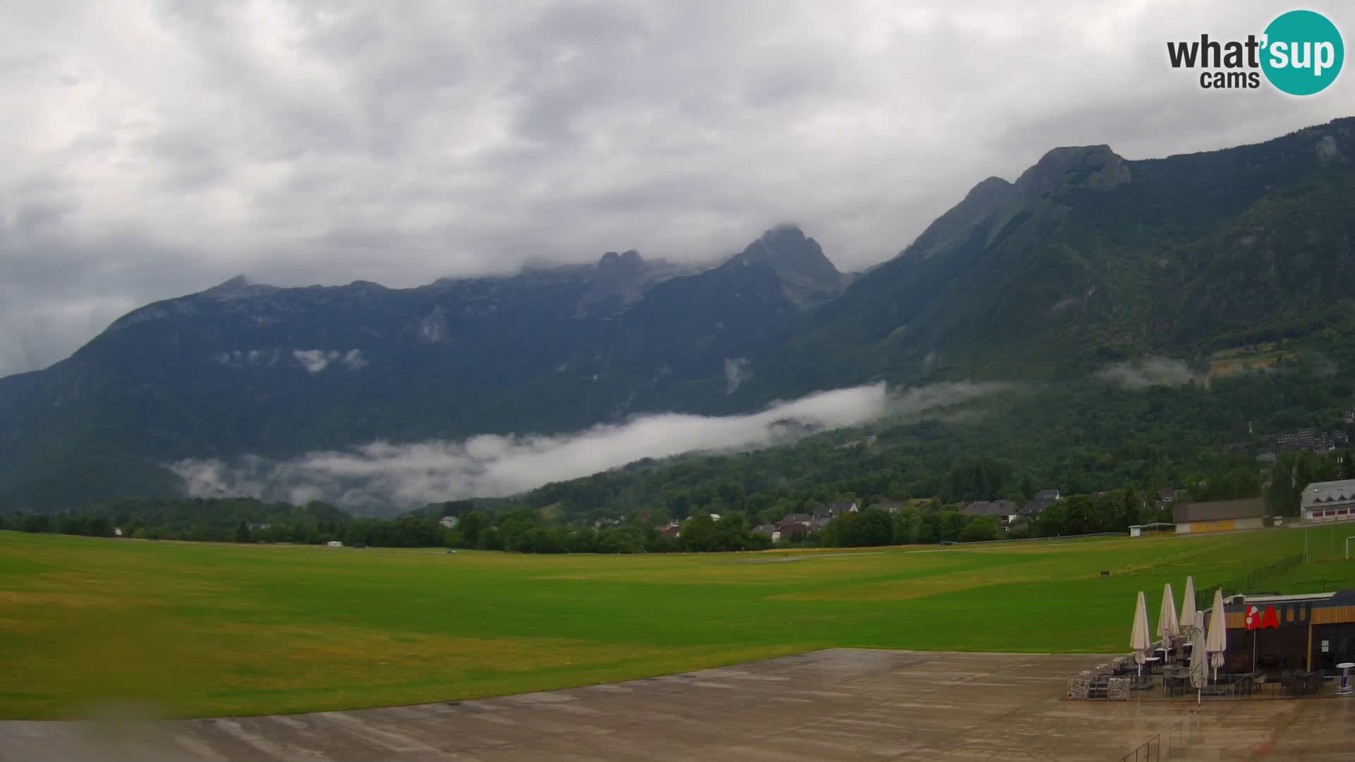 Live webcam Bovec airport – View to Kanin
