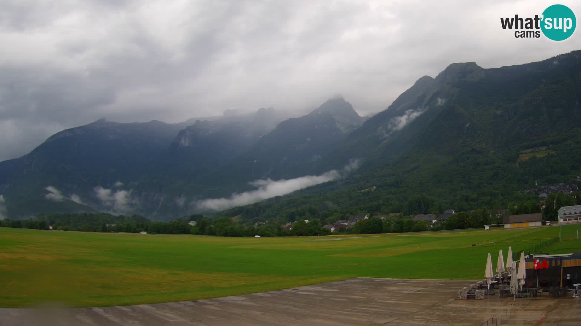 Spletna kamera letališče Bovec – pogled proti Kaninu
