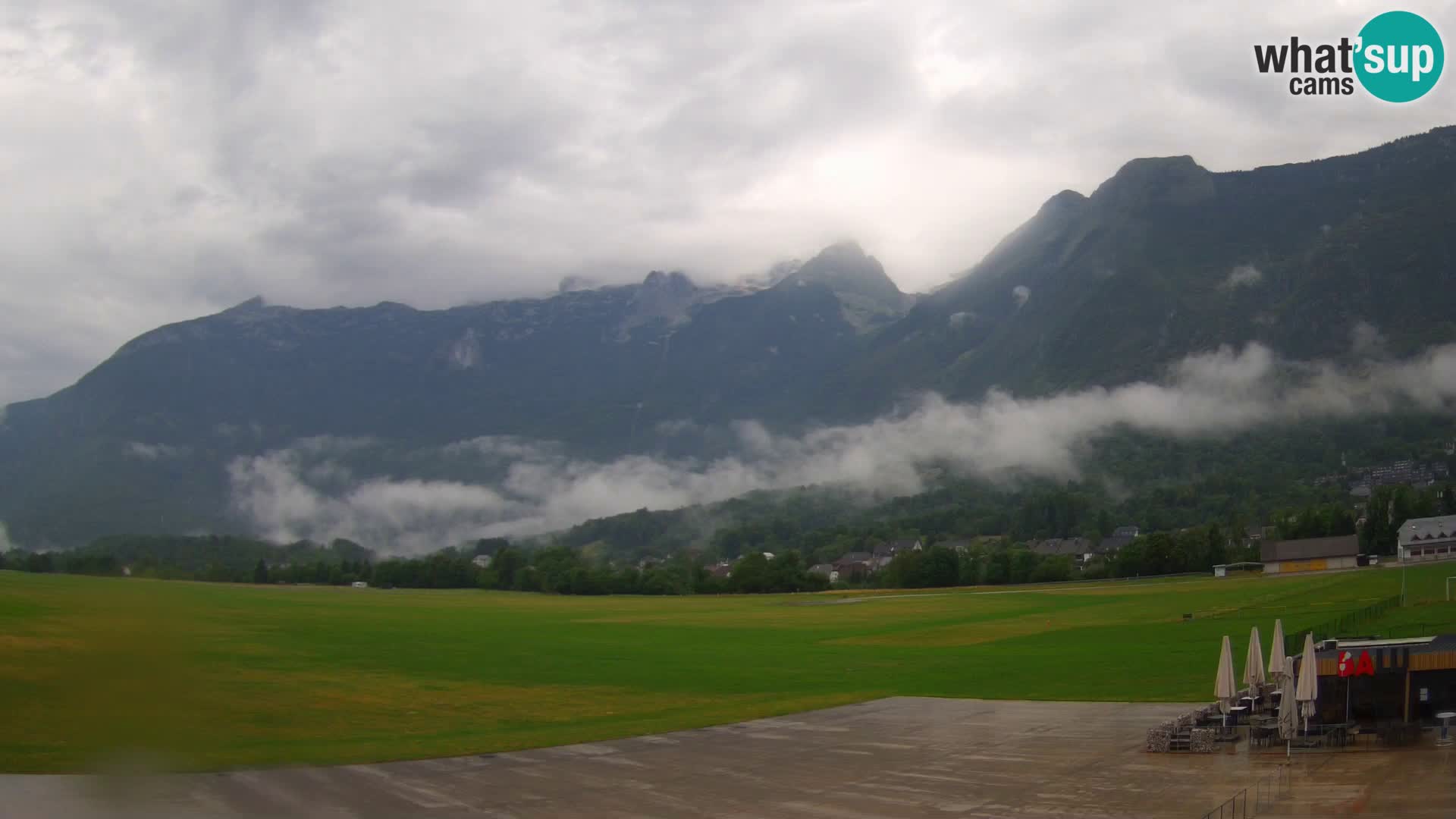 Webcam en direct Aéroport de Bovec – Vue sur Kanin