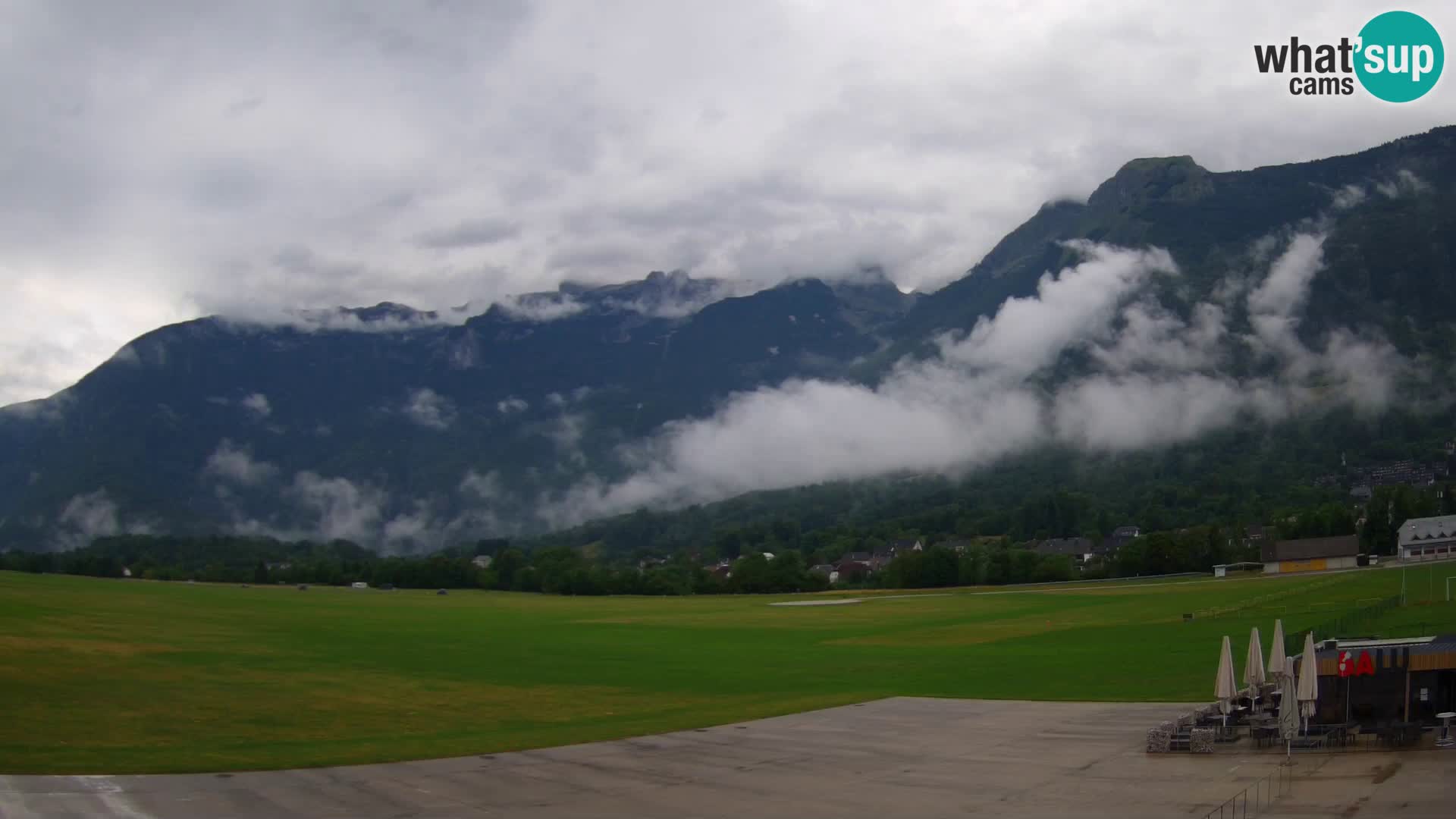 Live webcam Bovec airport – View to Kanin