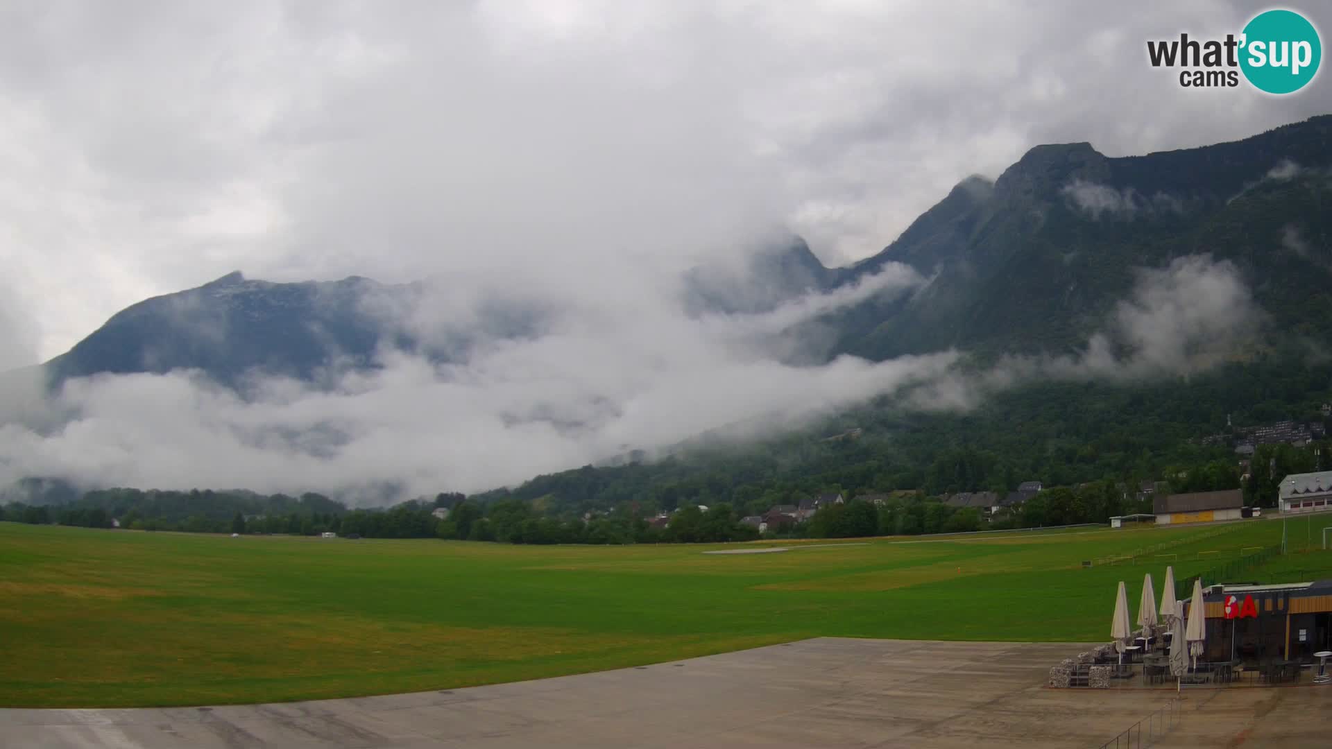 Live webcam Bovec airport – View to Kanin