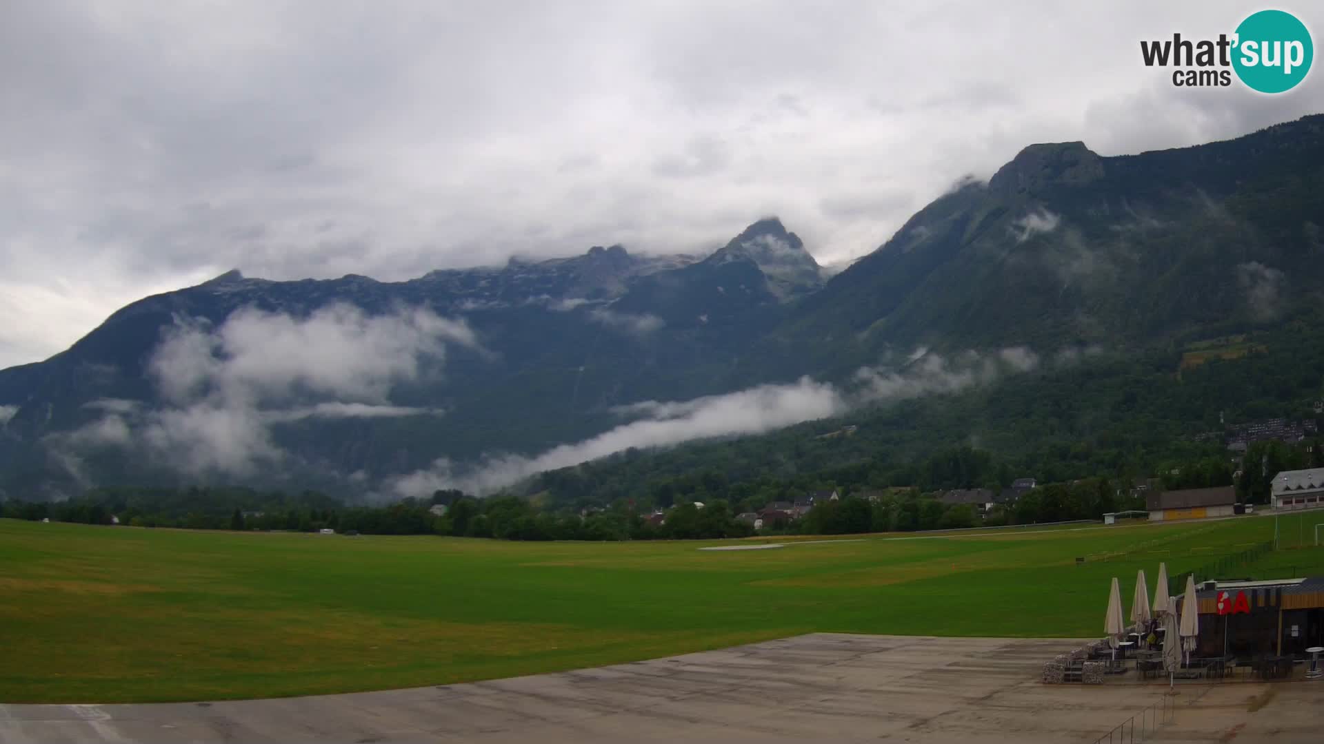 Live webcam Bovec airport – View to Kanin