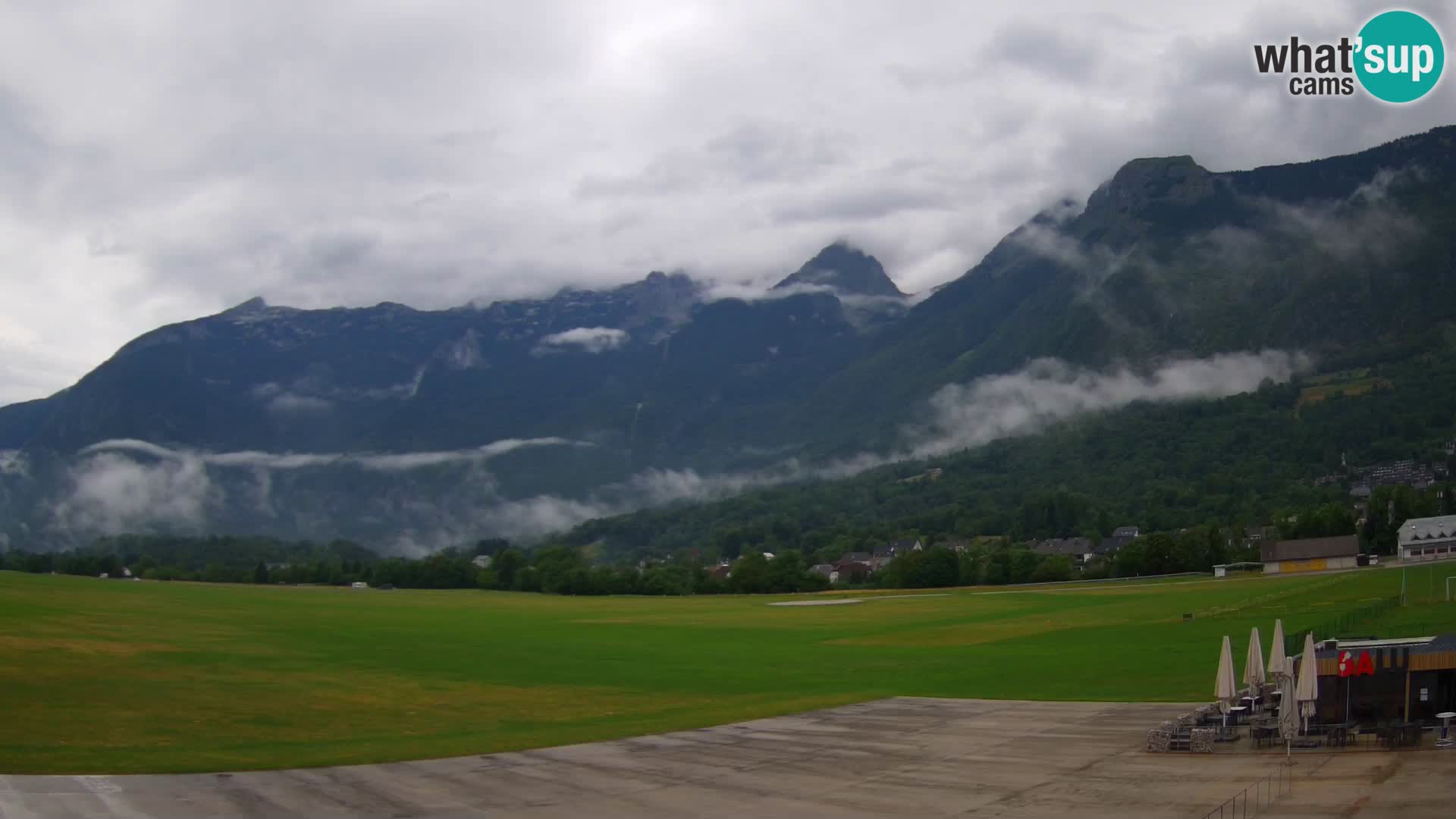 Live webcam Bovec airport – View to Kanin