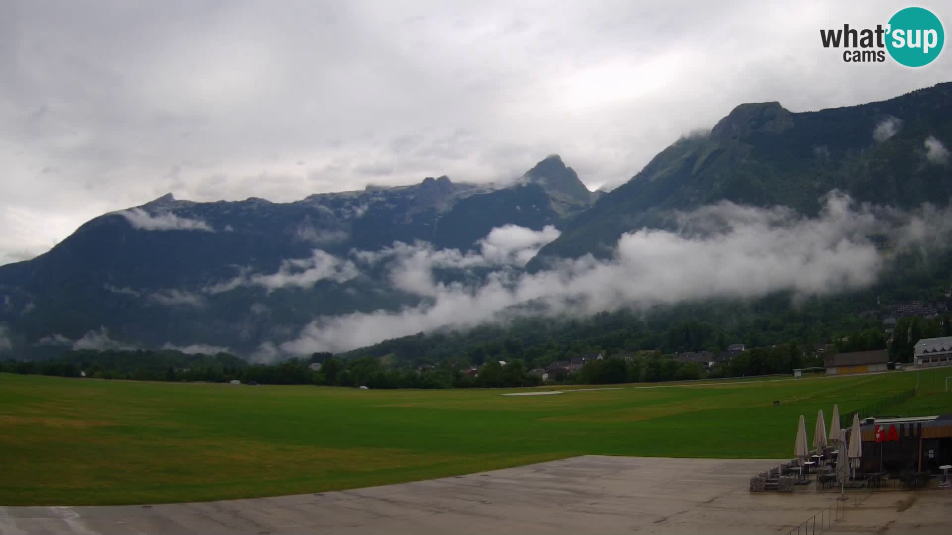 Live webcam Bovec airport – View to Kanin