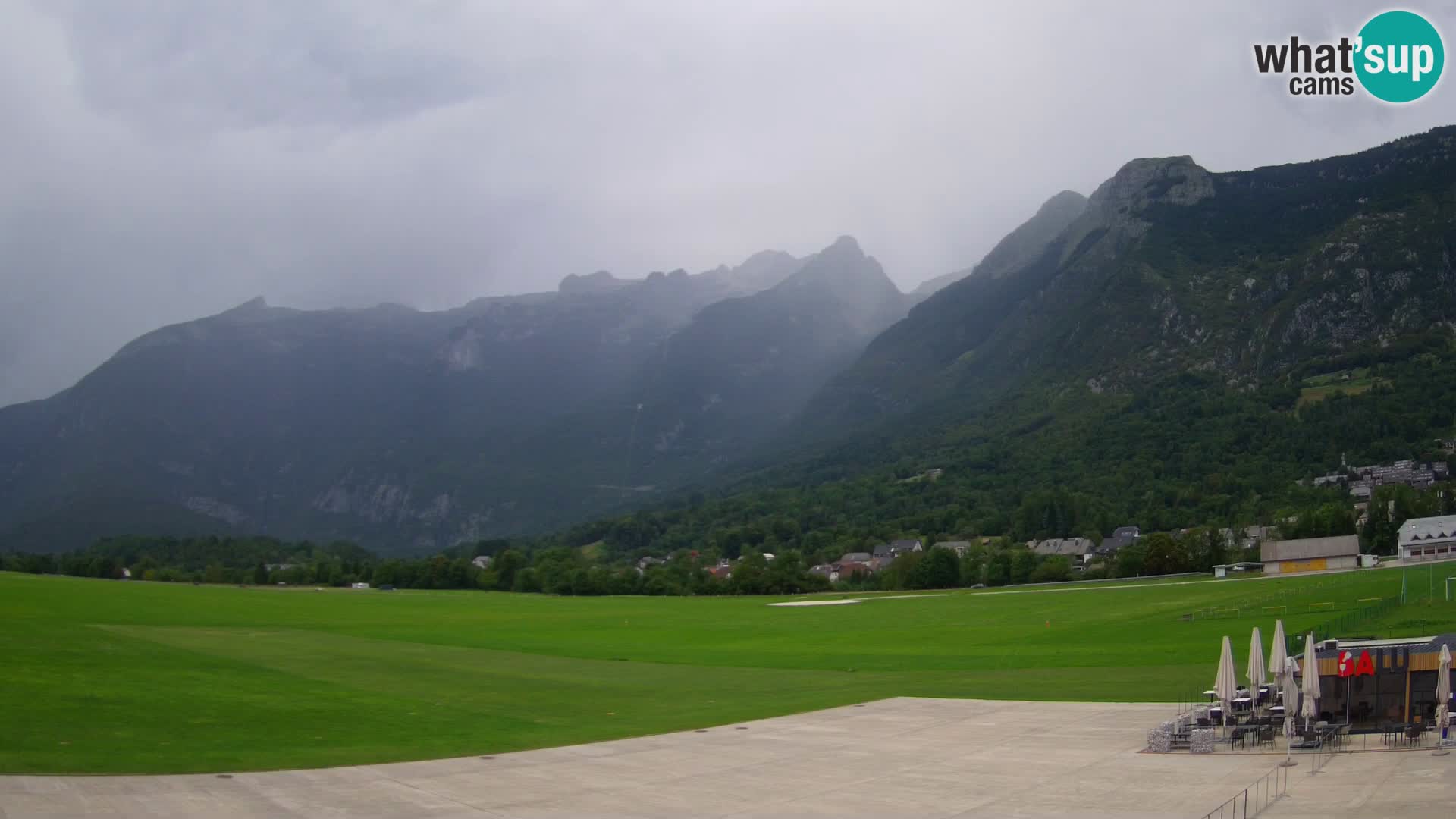 Live webcam Bovec airport – View to Kanin