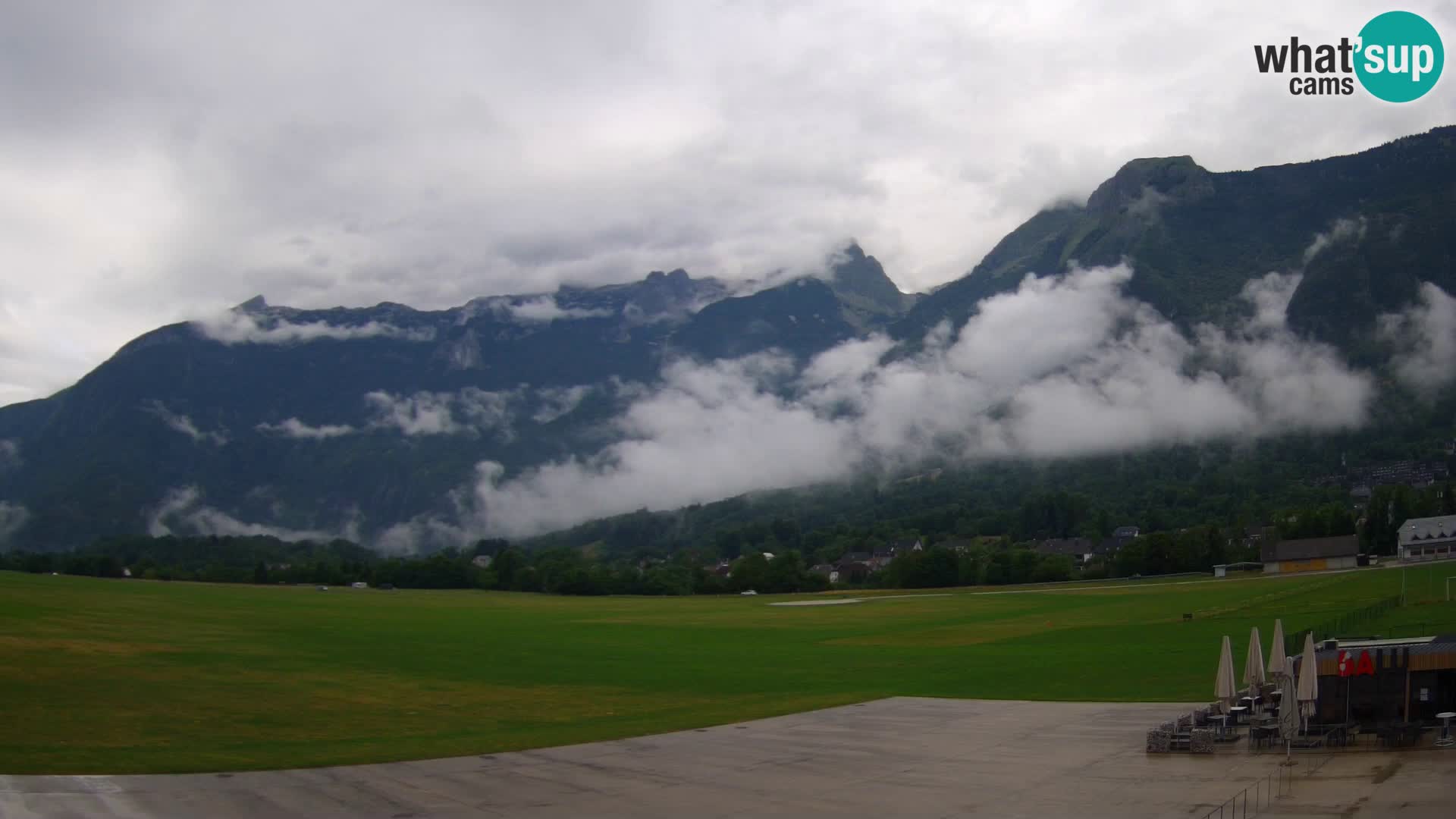 Webcam en direct Aéroport de Bovec – Vue sur Kanin