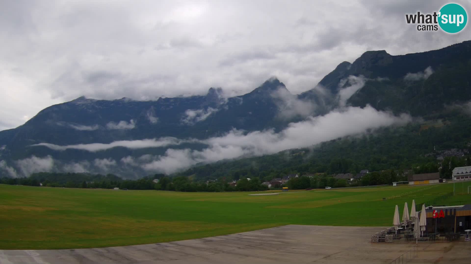 Live webcam Bovec airport – View to Kanin
