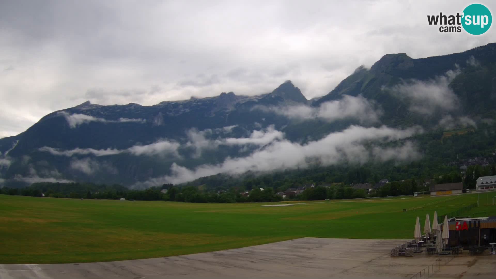 Live webcam Bovec airport – View to Kanin