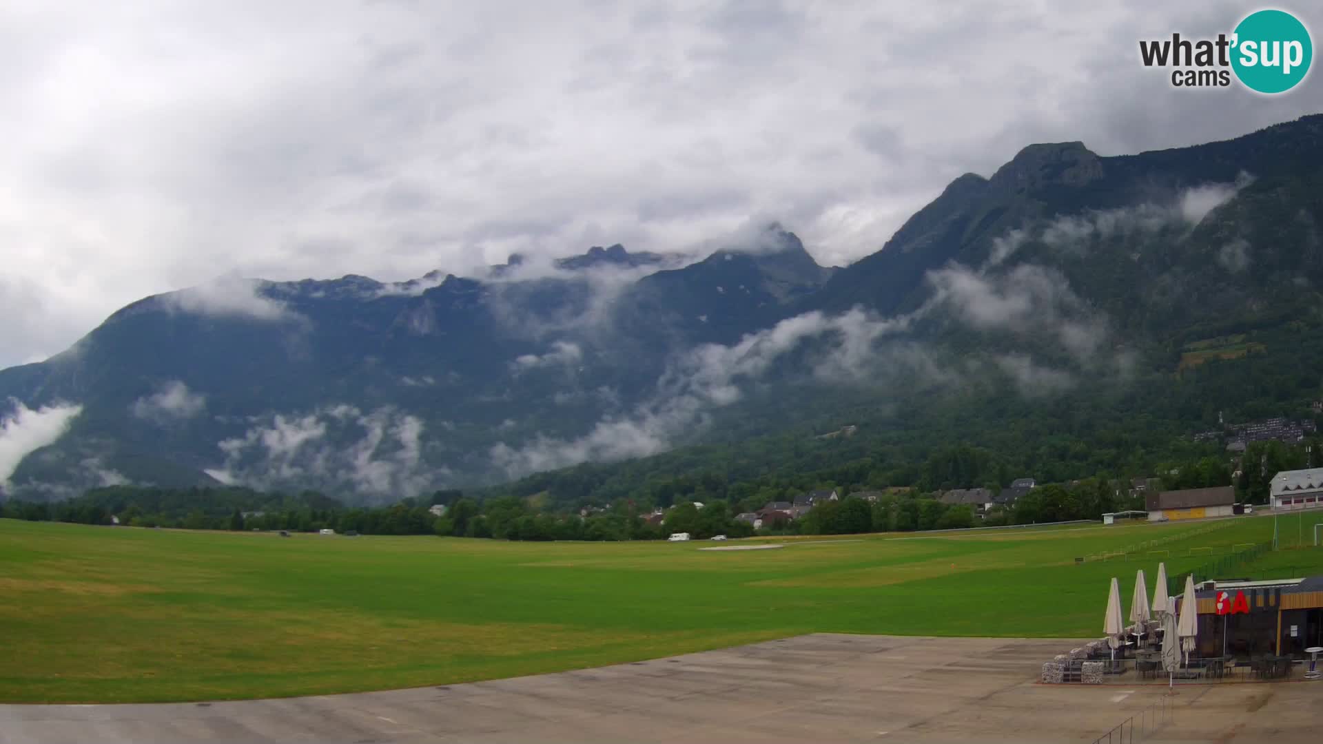 Live webcam Bovec airport – View to Kanin