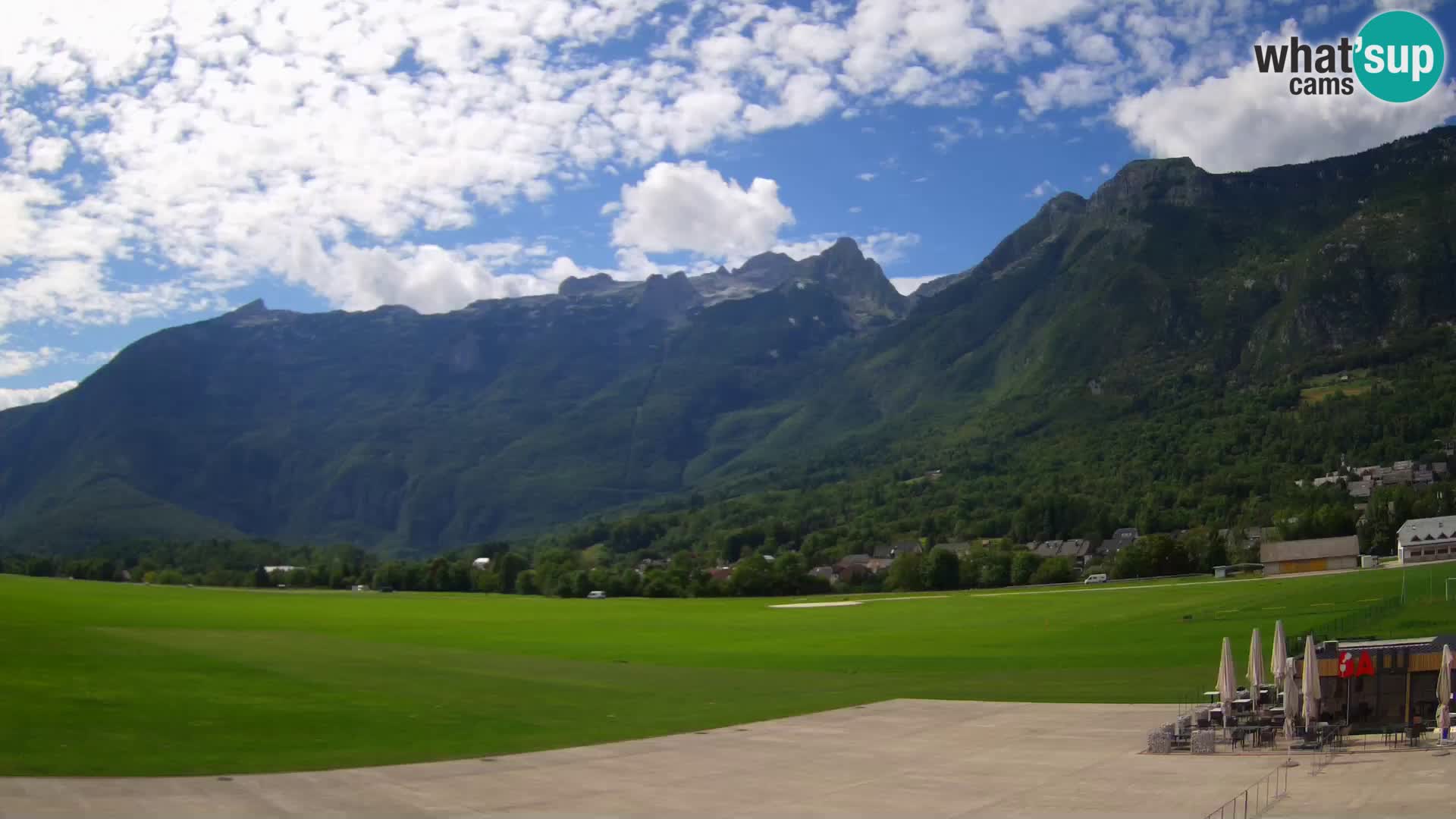 Live webcam Bovec airport – View to Kanin