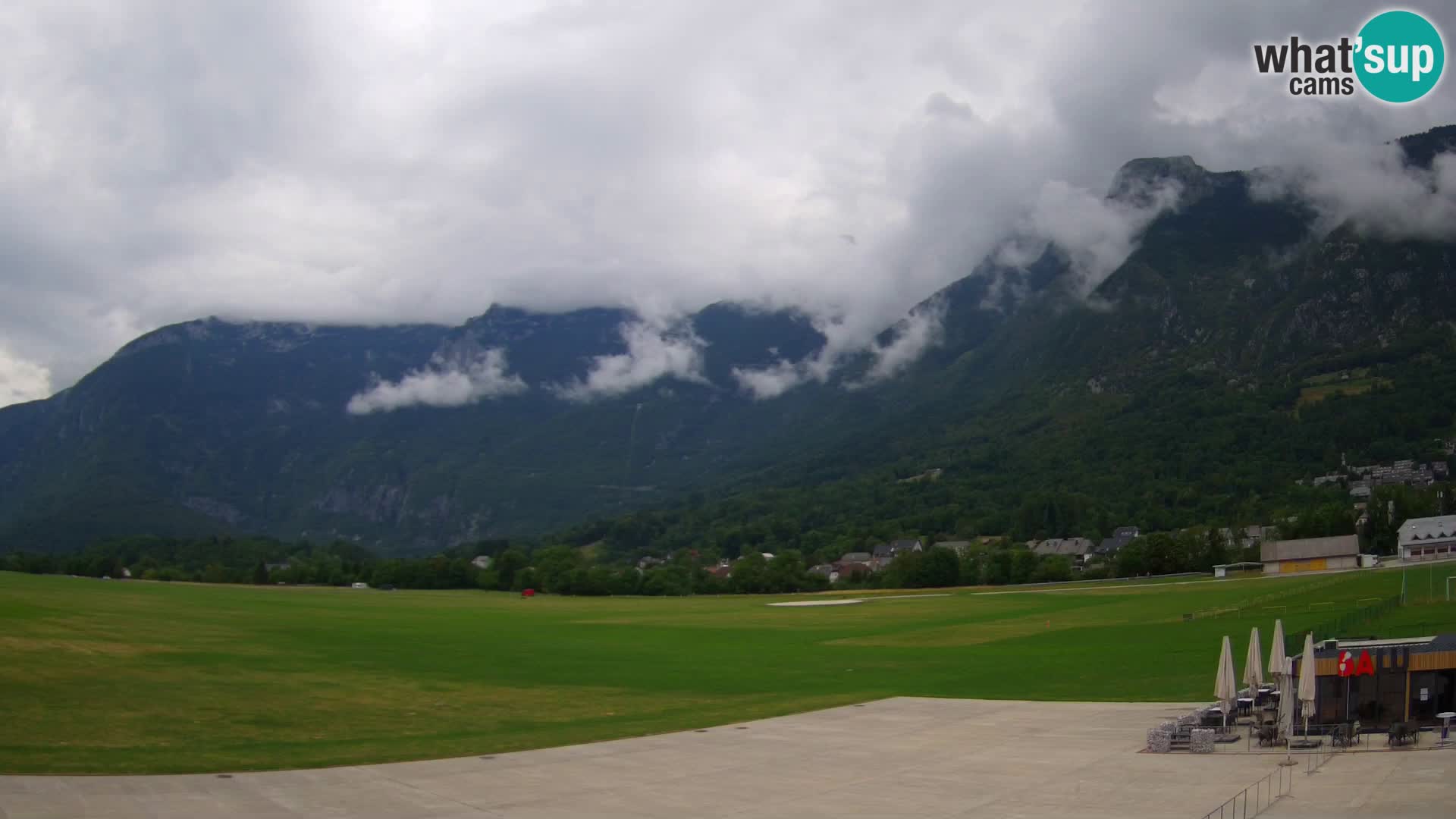 Live webcam Bovec airport – View to Kanin
